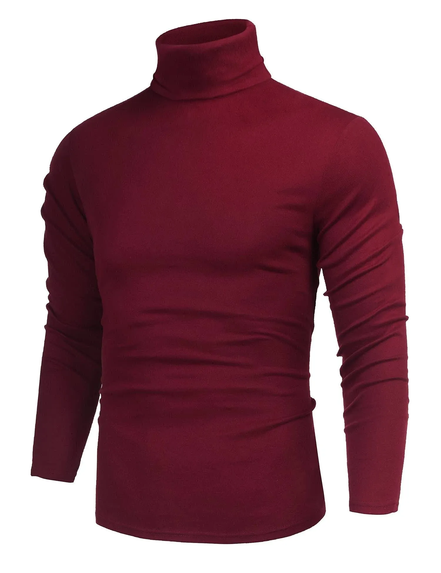 iWoo Men's Casual Turtleneck Pullover Sweaters Long Sleeve Slim Fit Warm Basic Tops