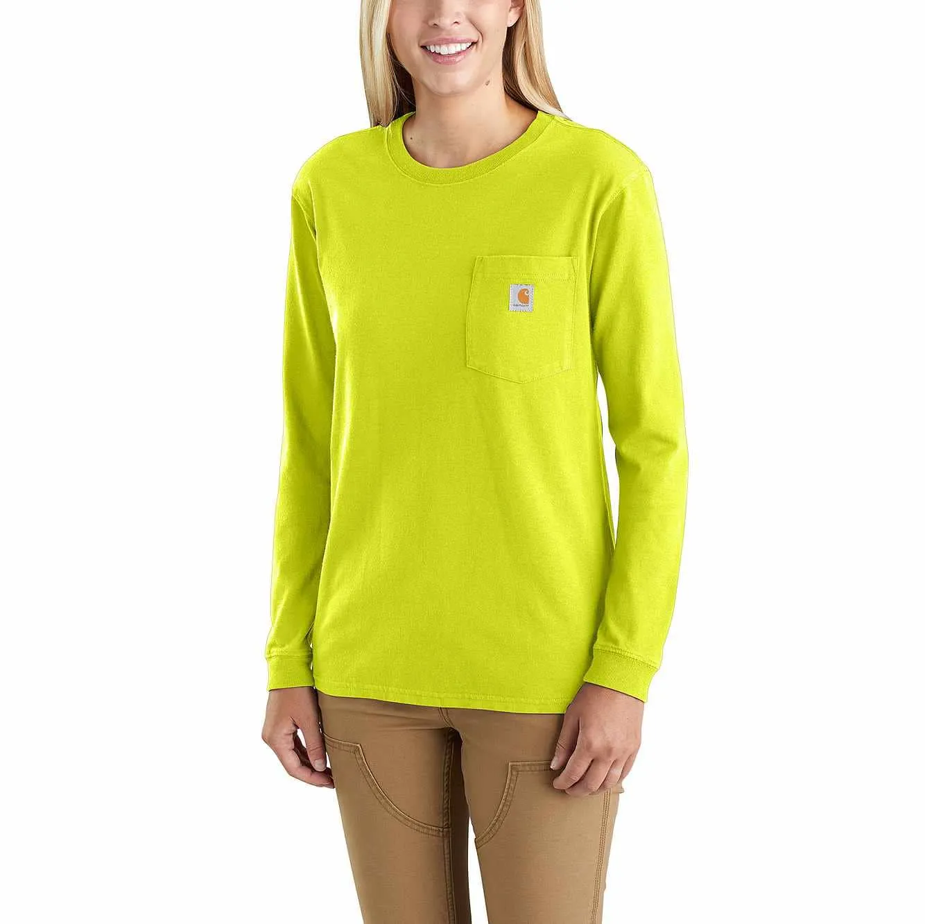 Carhartt Women's Loose Fit Heavyweight Long-Sleeve Pocket T-Shirt