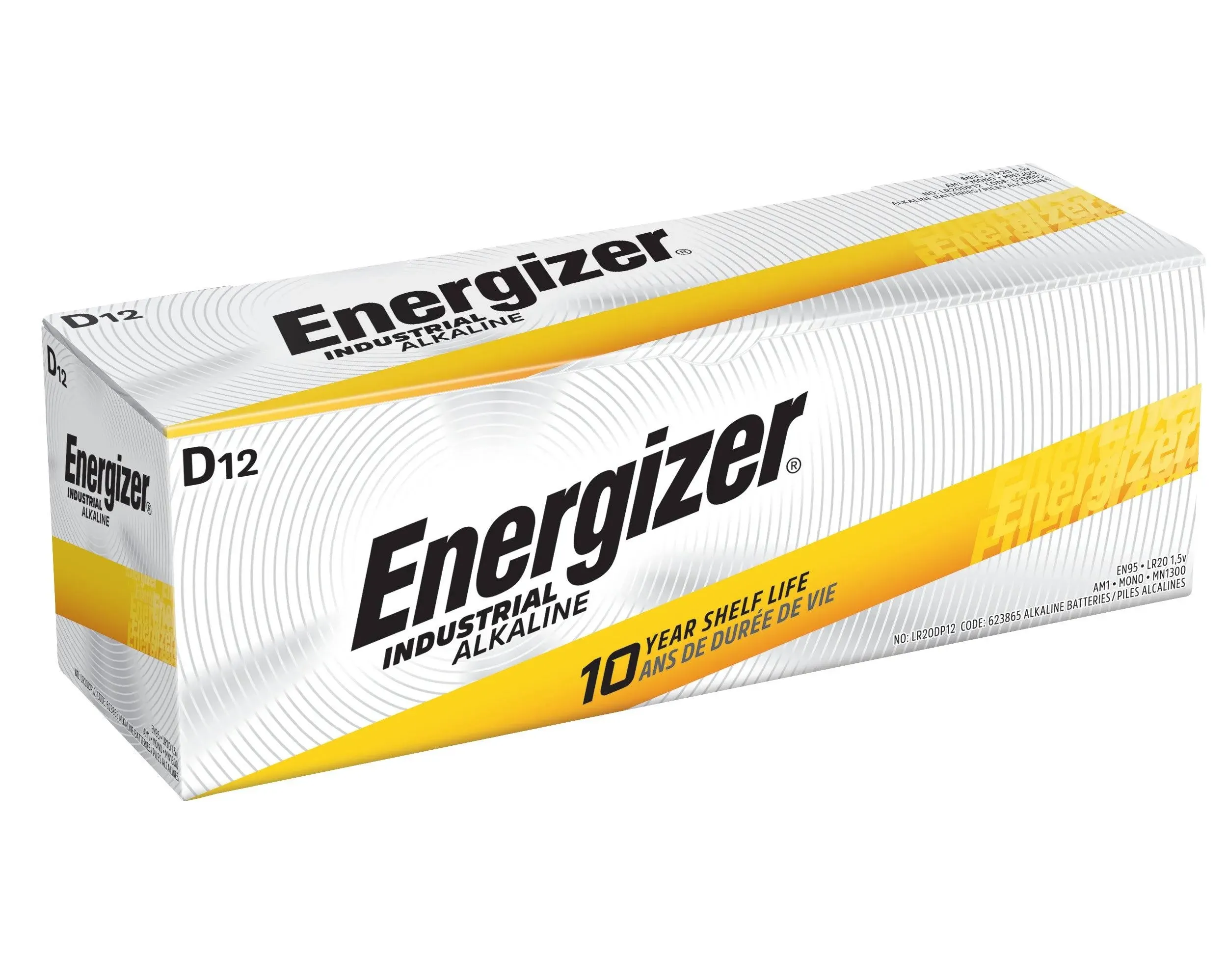 Energizer Batteries D Industrial Alkaline