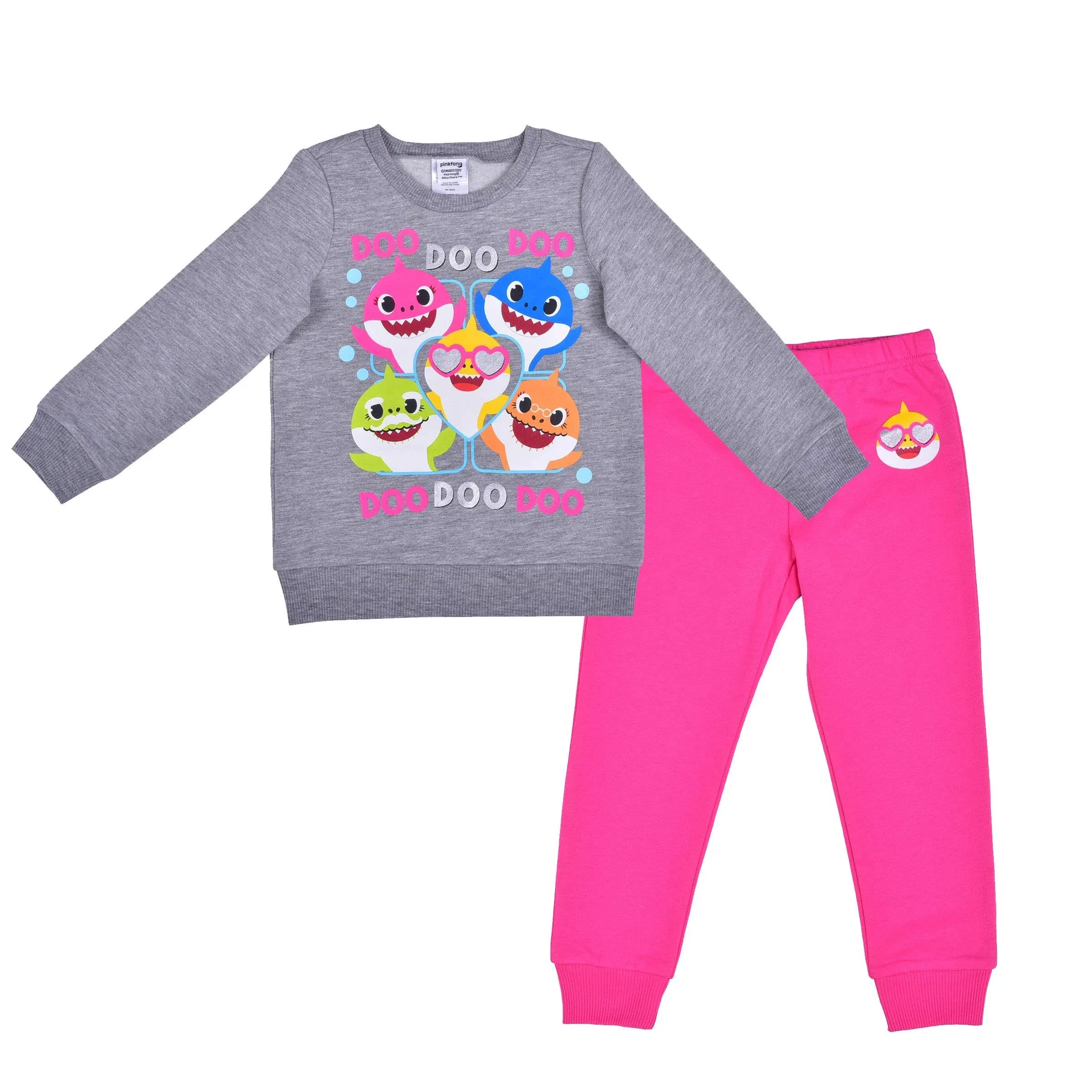 Nickelodeon Baby Shark Sweater and Jogger Pant Set, Matching and Comfy Active Wear for Kids