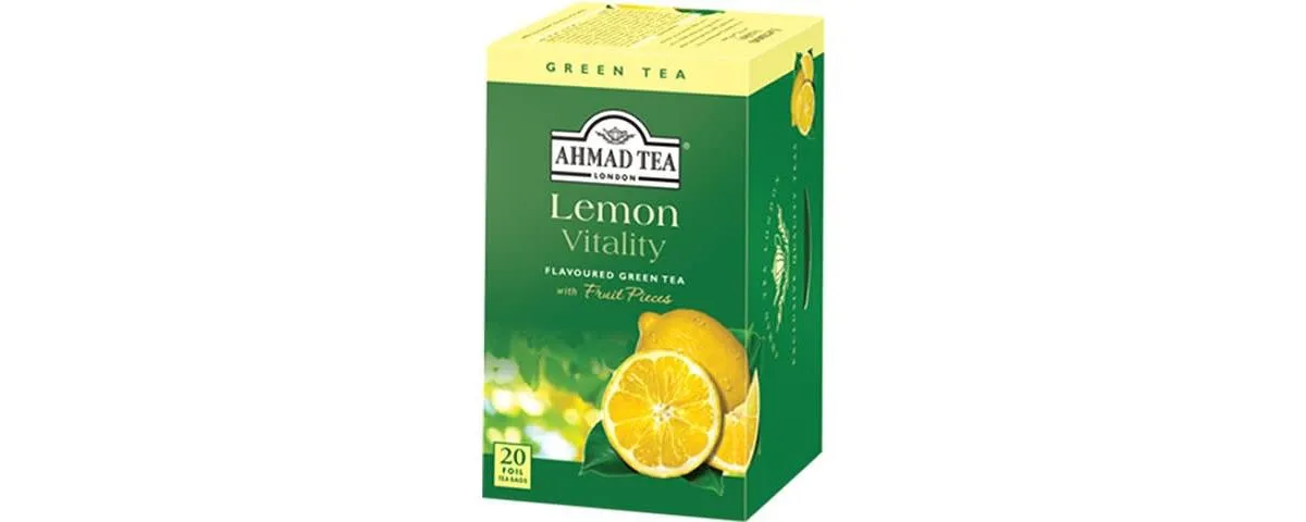 Ahmad Tea Lemon Green Tea, 20-Count Boxes (Pack of 6)