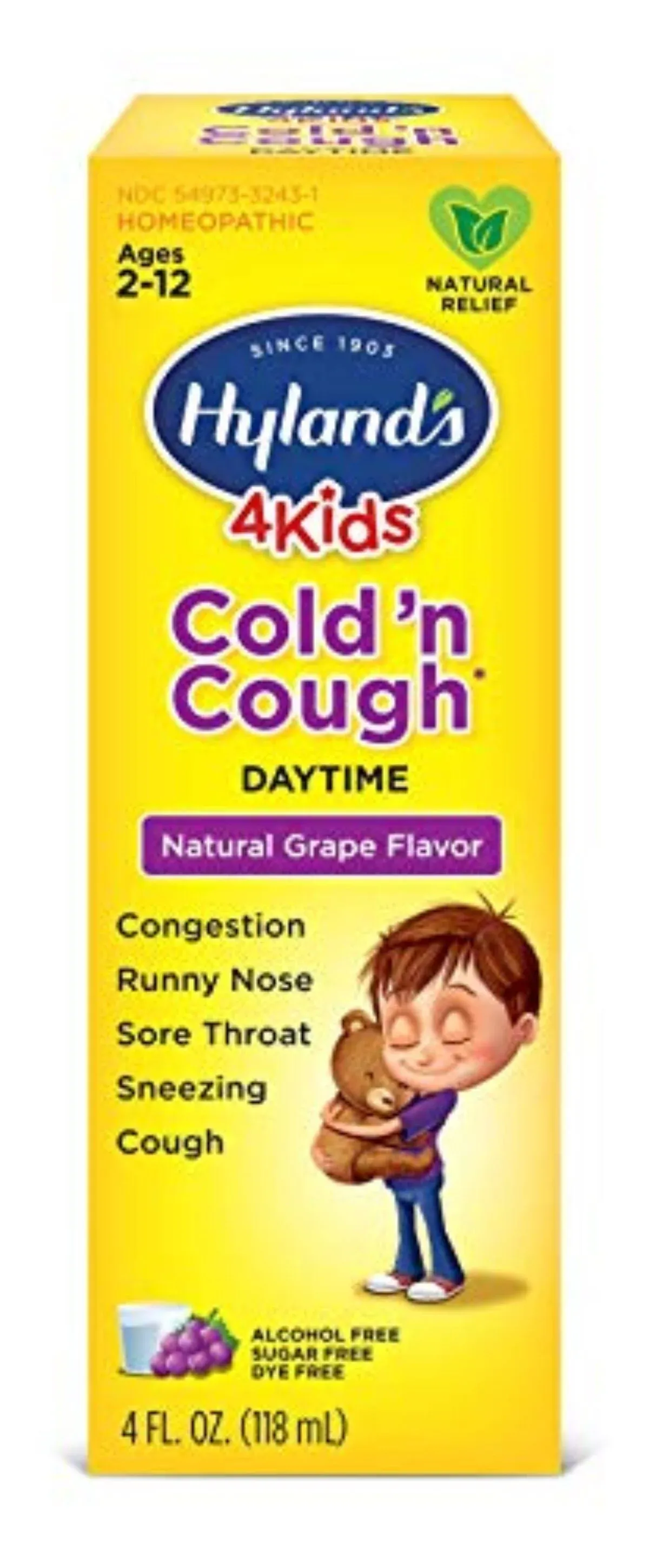 Hyland's, Kids Cold & Cough Daytime Grape, 4 fl oz