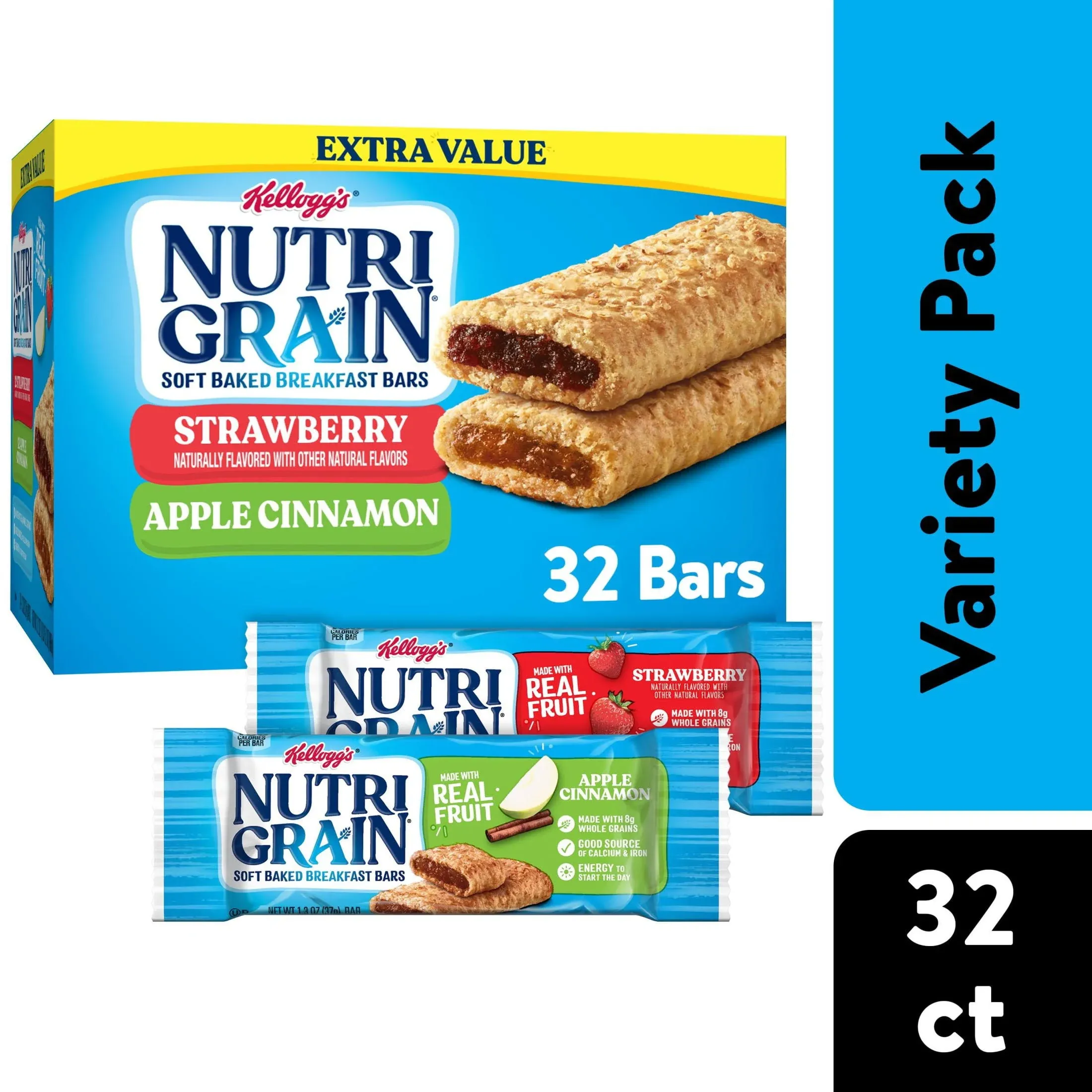 Kellogg's Nutri- Grain Soft Baked Breakfast Bars Variety Pack