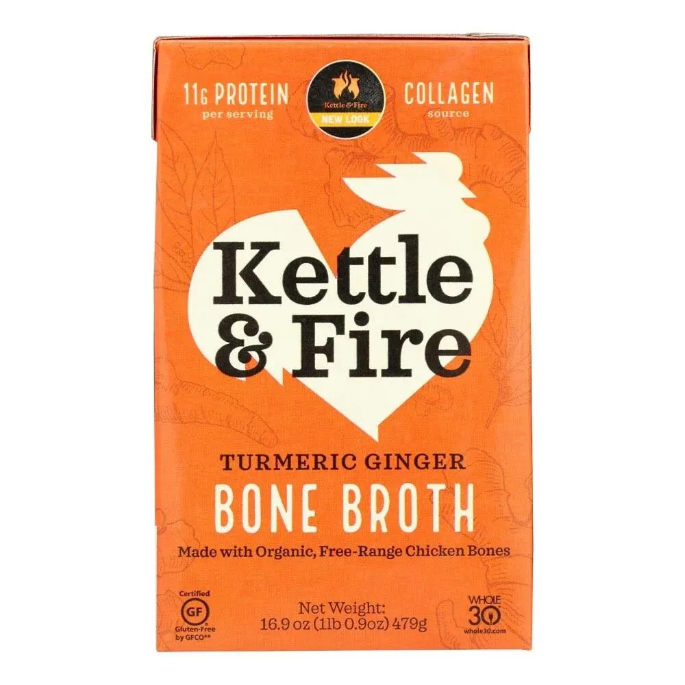 Kettle & Fire Bone Broth TRMC Ginger Chicken Case of 6