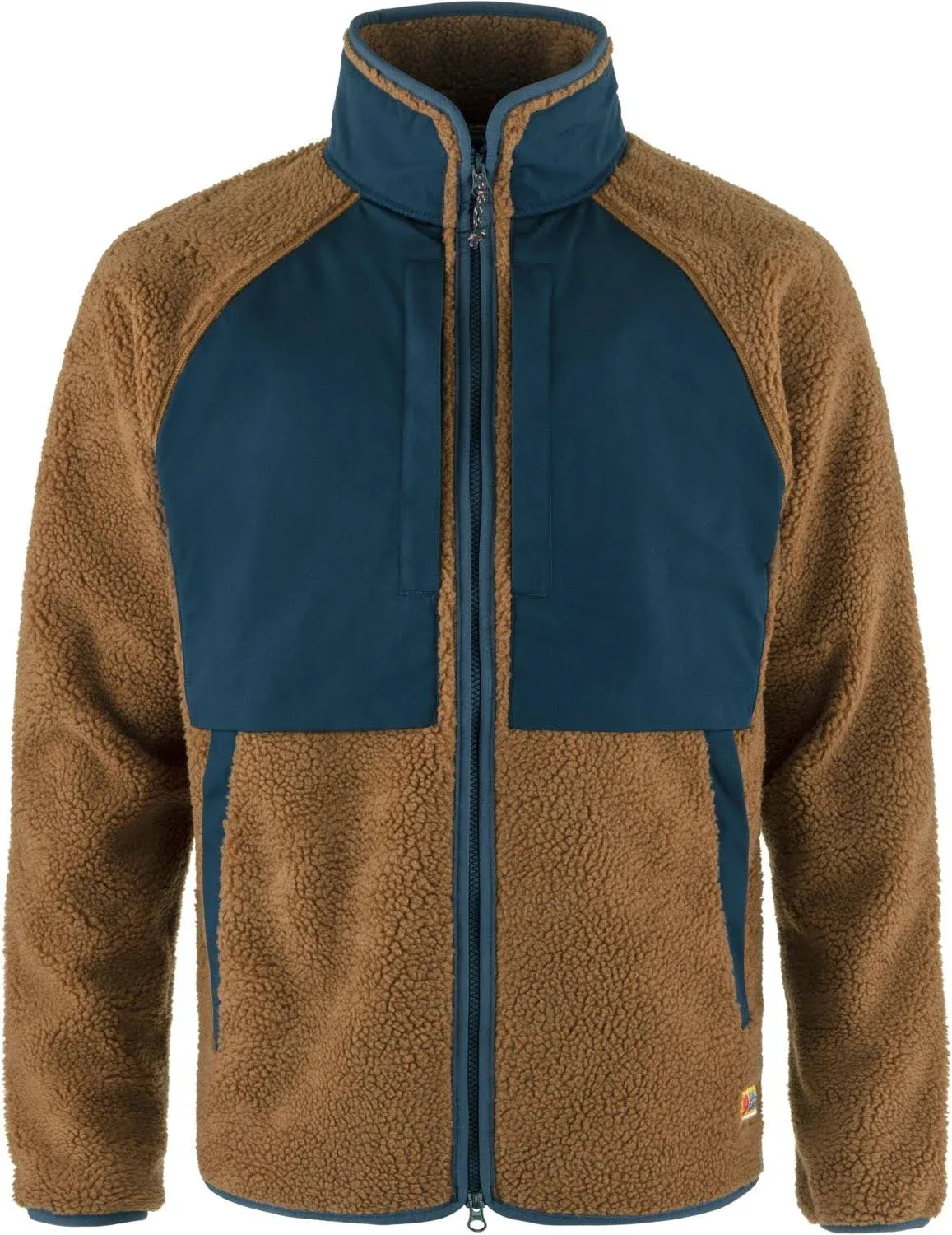 Fjallraven Men's Vardag Pile Jacket - Chestnut/Navy - Small