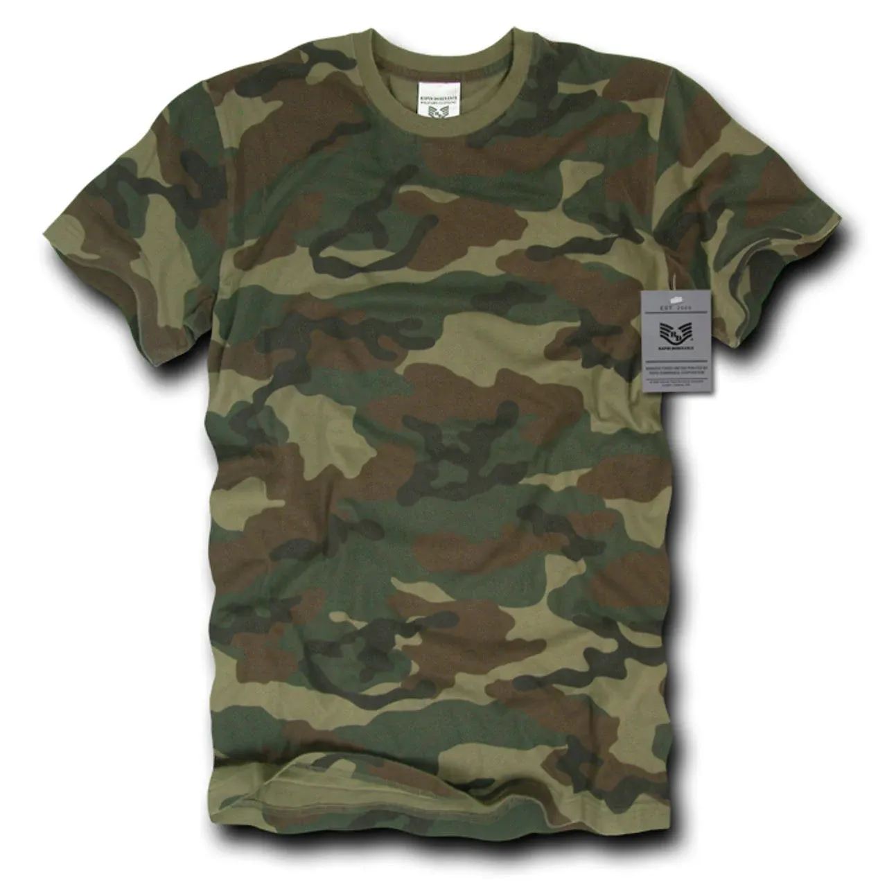 Camo T-Shirt, Camouflage Military Shirt, 100% Cotton - Rapid Dominance R38