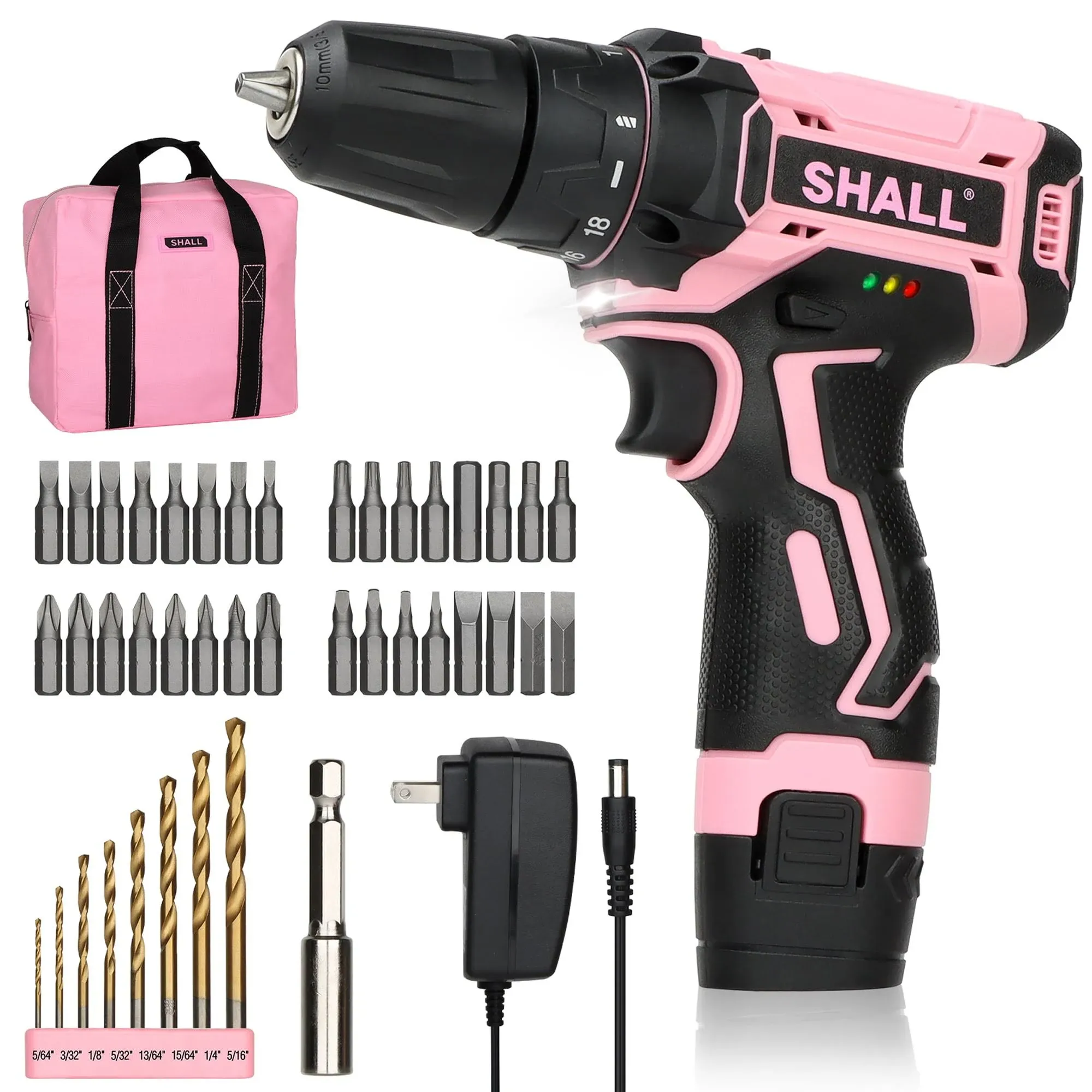 CORDLESS COMBI DRILL DRIVER ELECTRIC BATTERY POWER SCREWDRIVER WITH BITS SET 21V