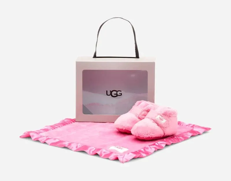 Ugg Infant Bixbee Bootie and Lovey Blanket Bubblegum