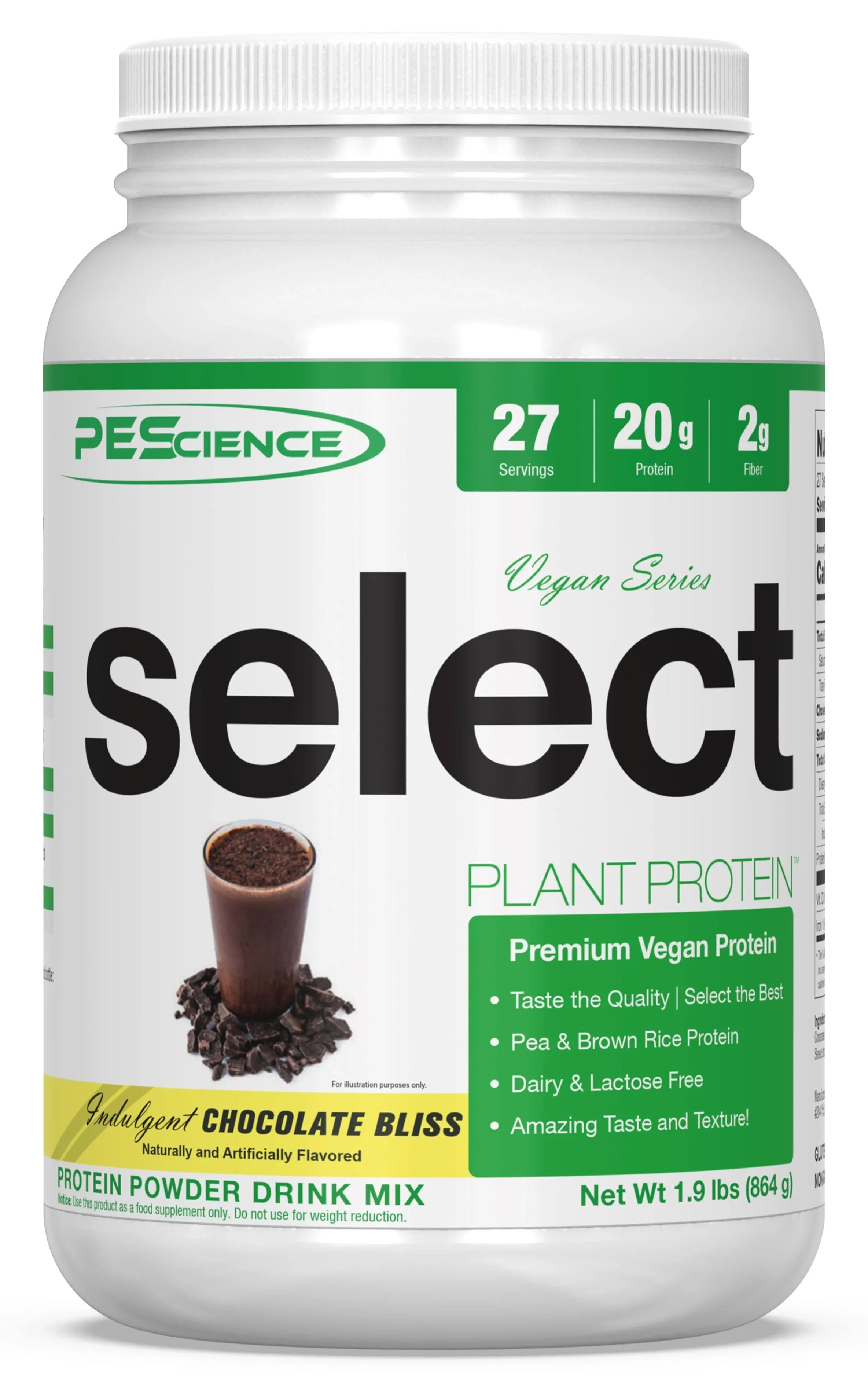 PEScience Select Protein Vegan Series Chocolate 918 gr