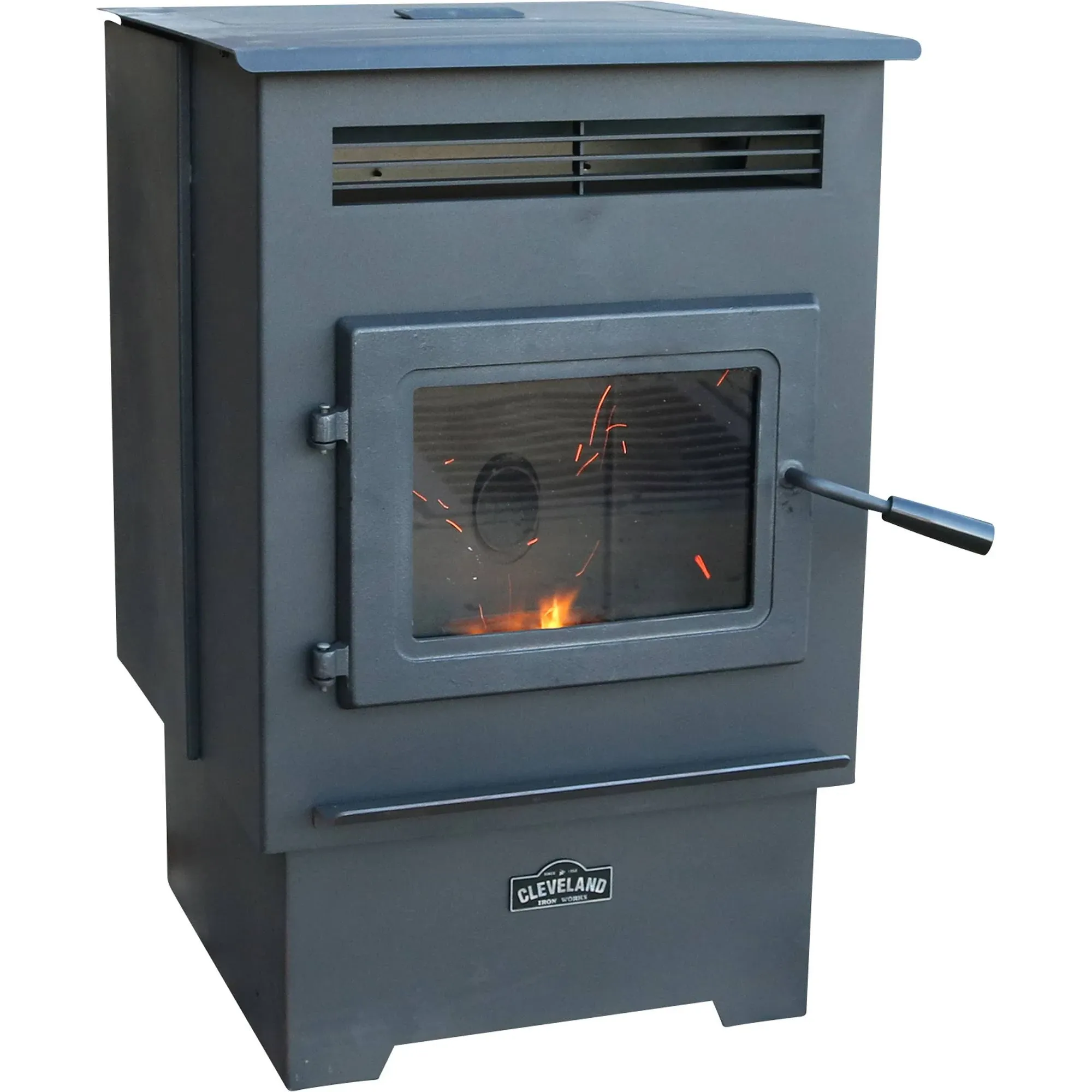 Cleveland Iron Works F500200 26 in. Pellet Stove Black - Medium