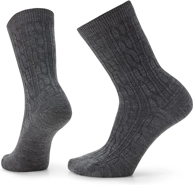 Smartwool Everyday Cable Crew Socks Black Women's