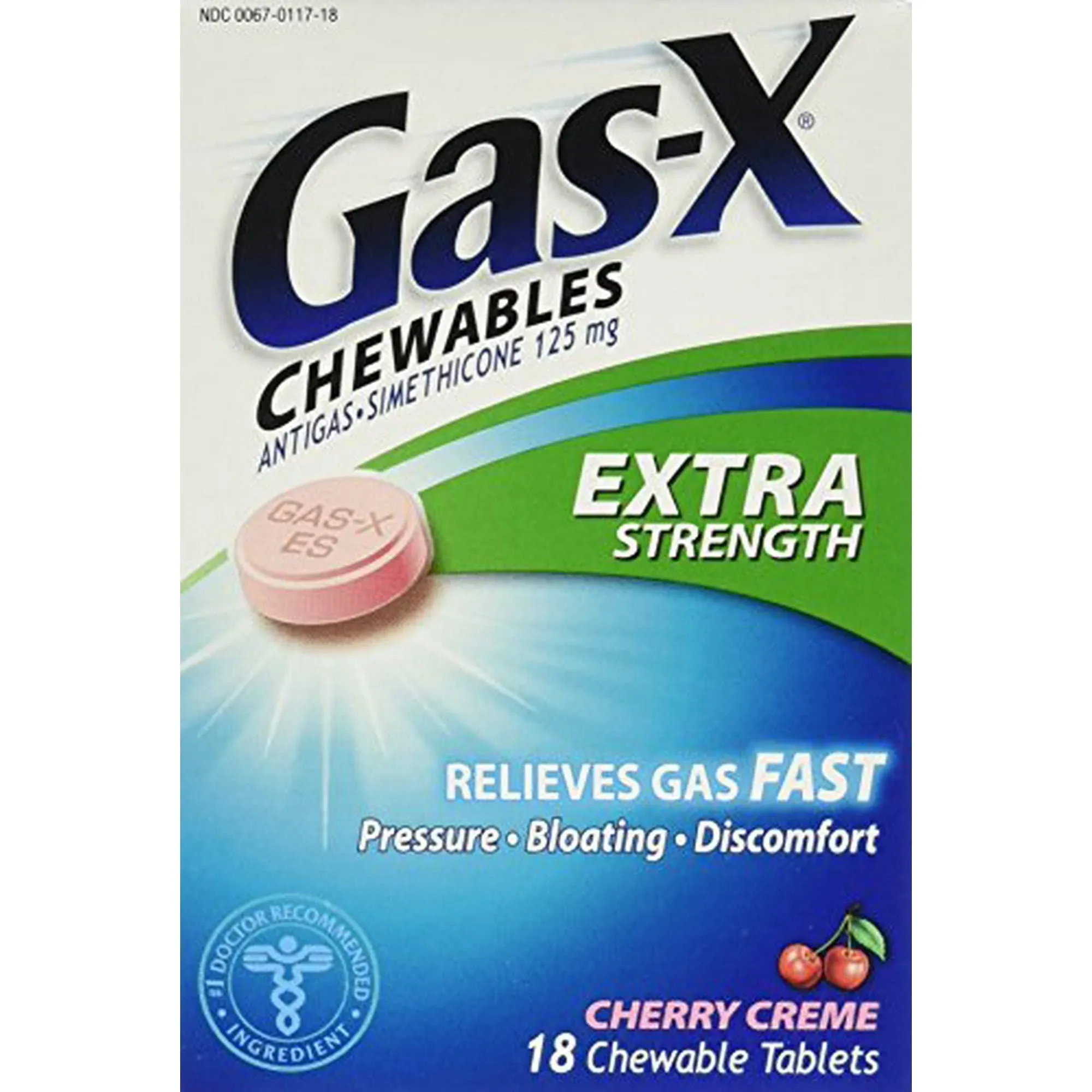 Gas-X Extra Strength Cherry Creme Chewable Tablets, 54 Count