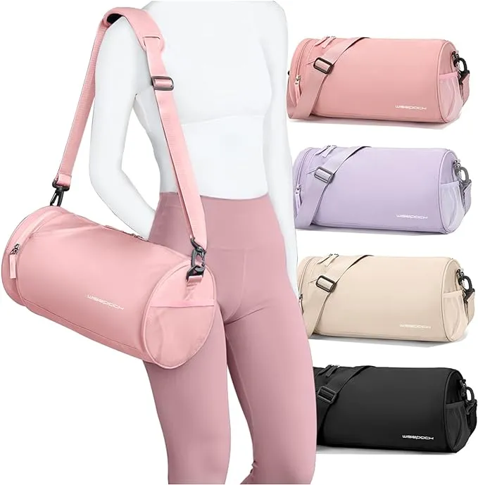 Small Gym Bag for Women,Waterproof Workout Bag Mini Duffle Bag Womens Spotrs Gym Bags Small Travel Duffel Bag with Wet Pocket Carry on Weekender Bags for Dance Swimming,Gym,Yoga,Fitness Pink