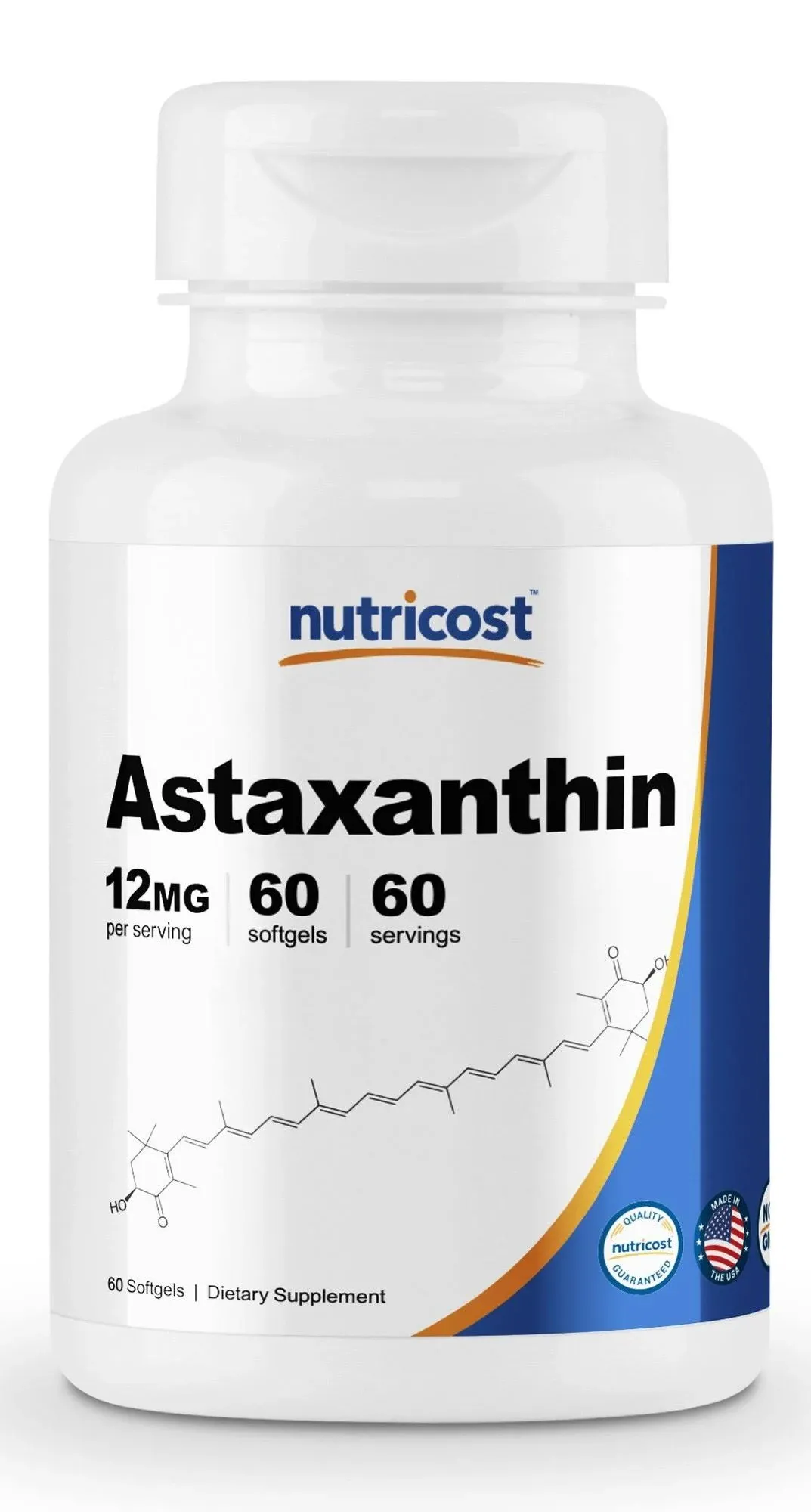 Nutricost Astaxanthin, 12mg / 60 Softgels