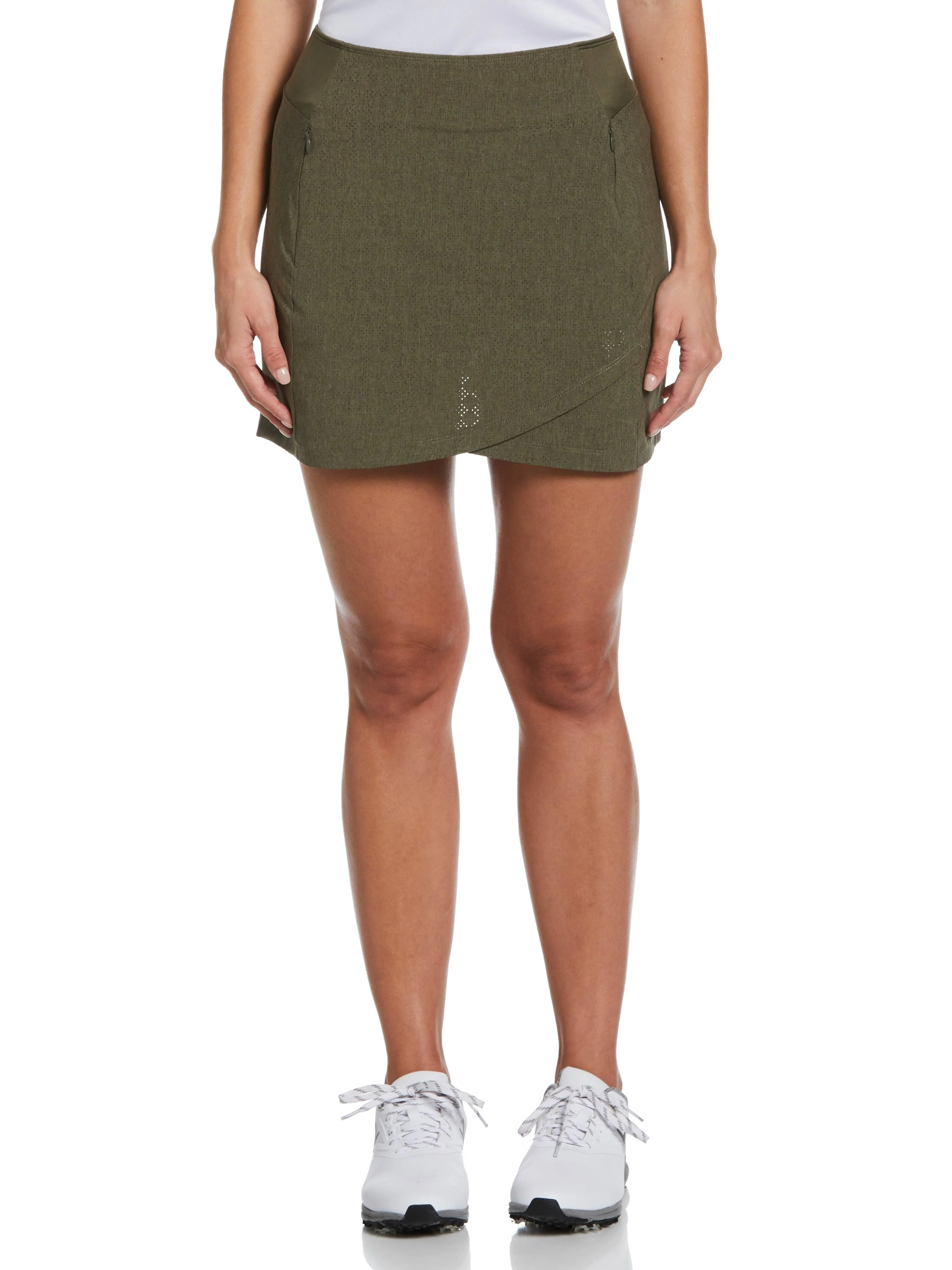 Callaway Women's 16" Heather Perforated Golf Skort, with TrueSculpt Stretch Fabric and Opti-Dri Technology (Sizes XS-XXL)