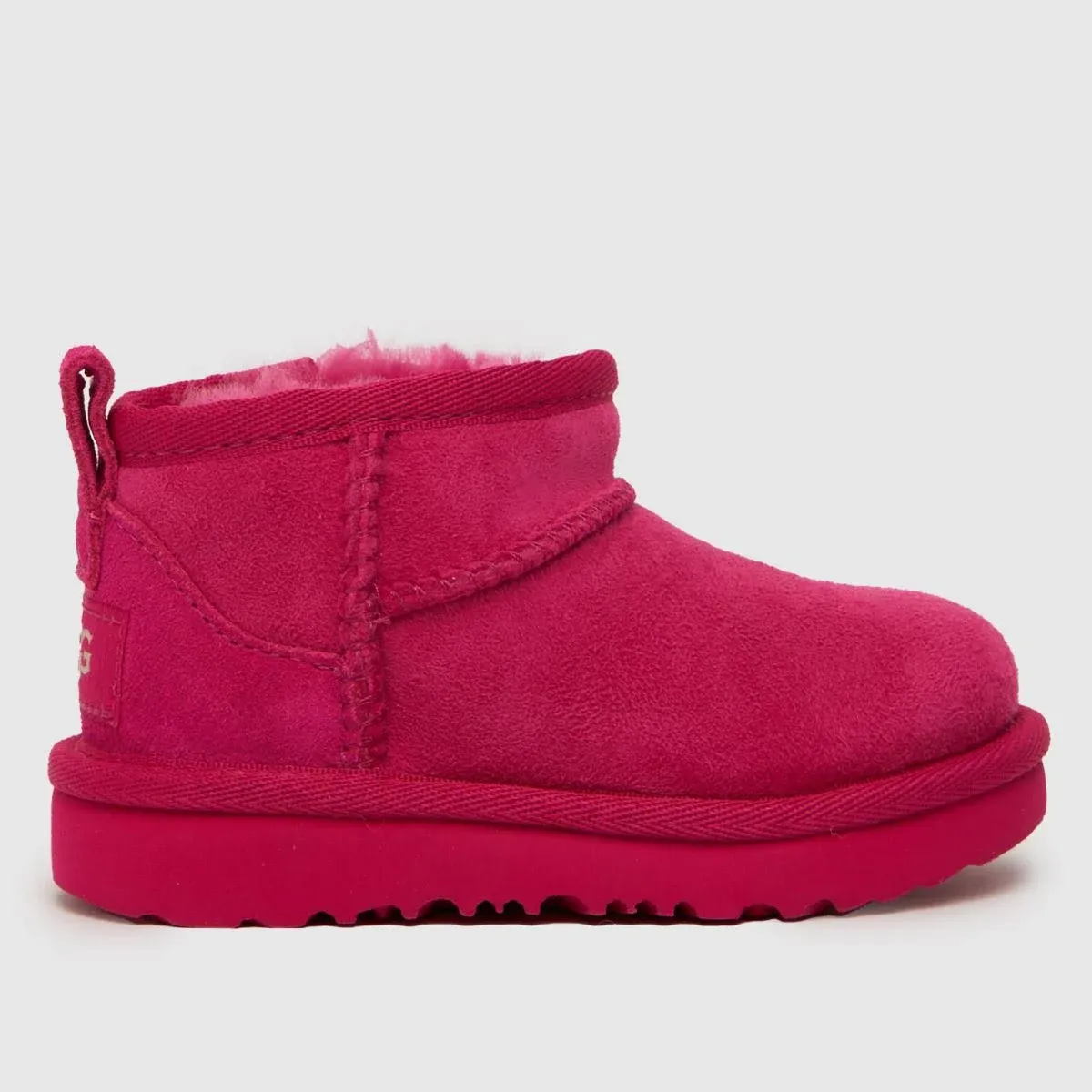 Ugg Kids' Classic Ultra Mini Bootie, 5 / Berry