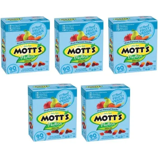 Mott's Medley Assorted Fruit Flavored Snacks (90 Count) (5 Pack)