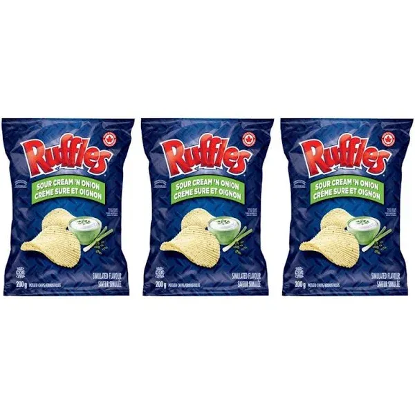 Ruffles Potato Chips Sour Cream Onion