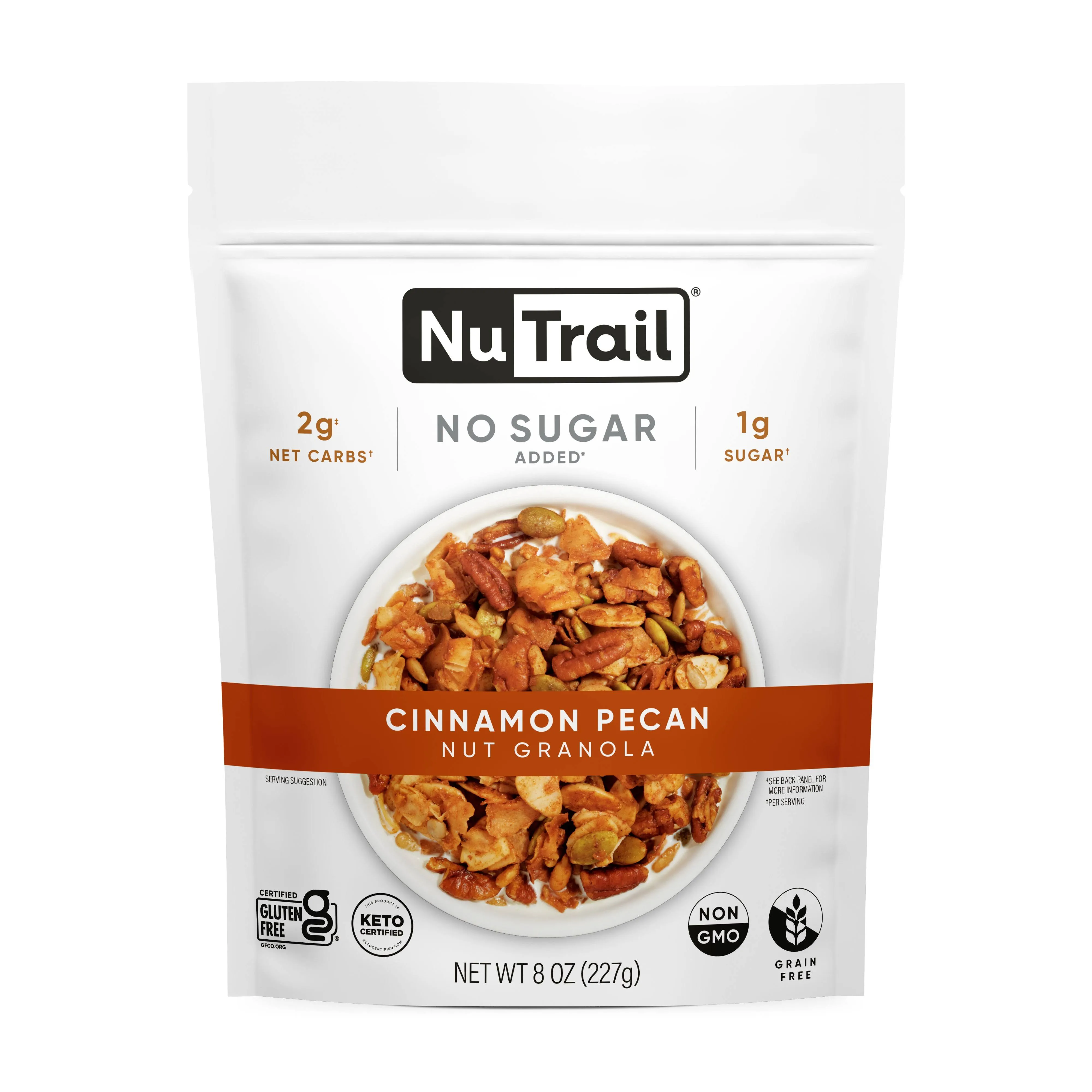 NuTrail Keto Nut Granola - Cinnamon Pecan, 8 oz