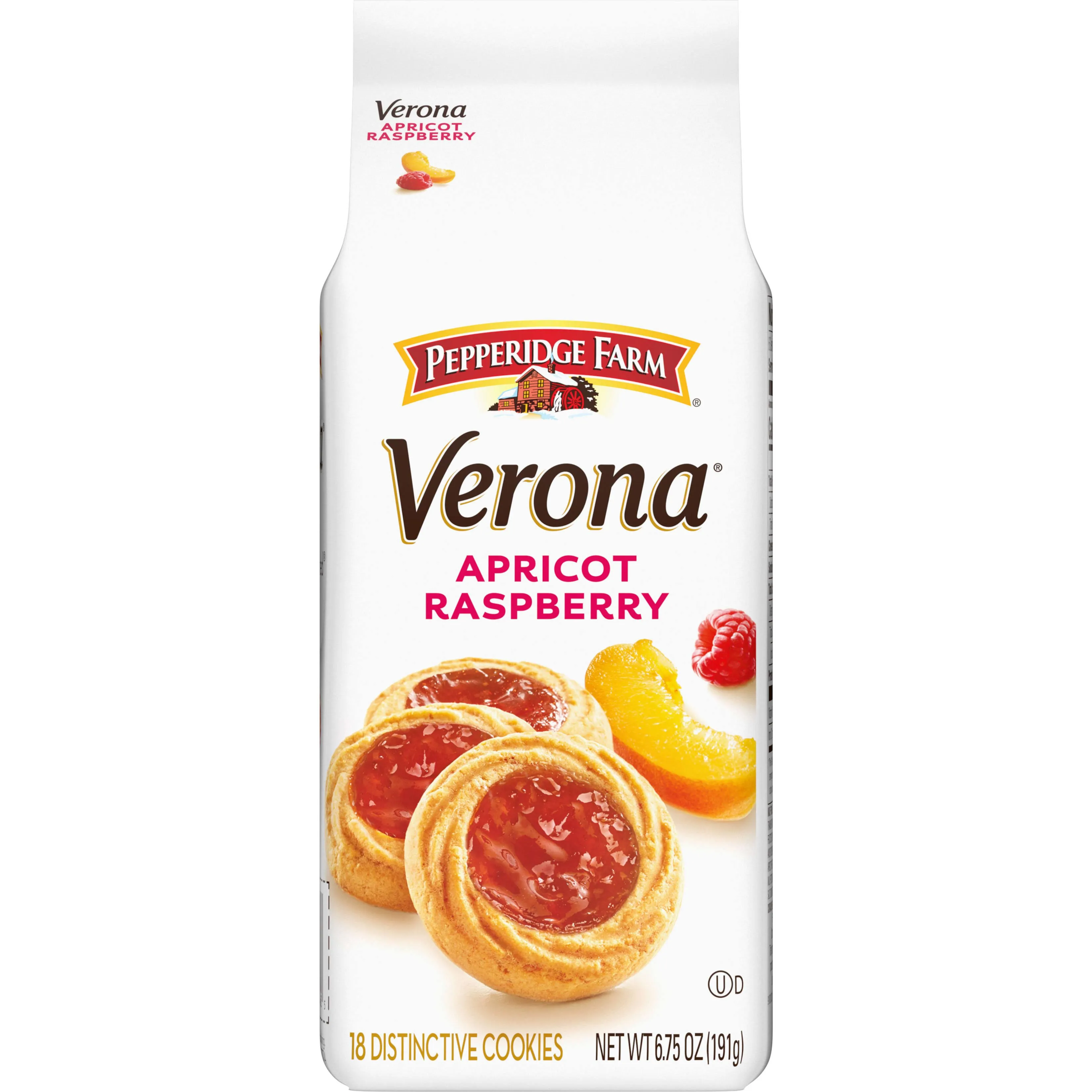 Pepperidge Farm Verona Apricot Raspberry Thumbprint Cookies - 6.75 oz