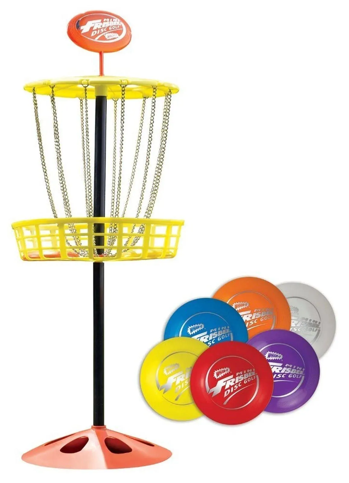 Wham-O Mini Frisbee Golf Disc Indoor and Outdoor Toy Set, White, 12 inch high (21577) 