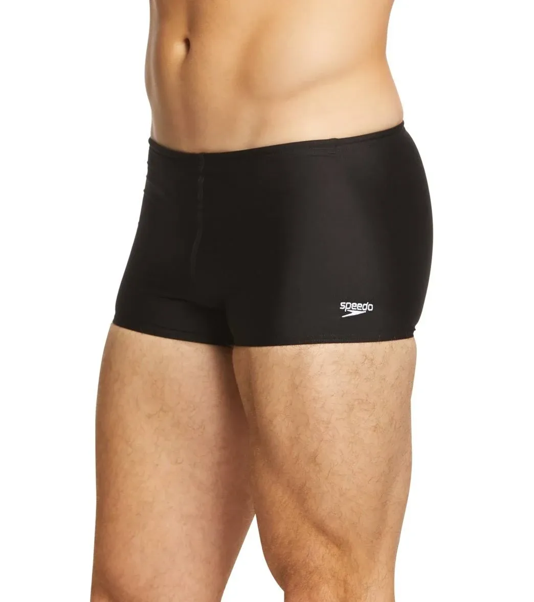 Speedo Men's Solid Endurance+ Square Leg Swimsuit