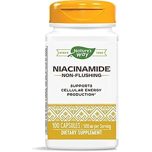 Nature's Way Niacinamide 500mg - 100 Capsules (4 Pack)