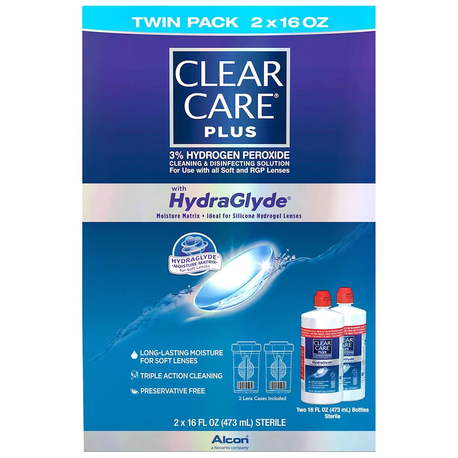 Clear Care Plus Cleaning Disinfecting Solution