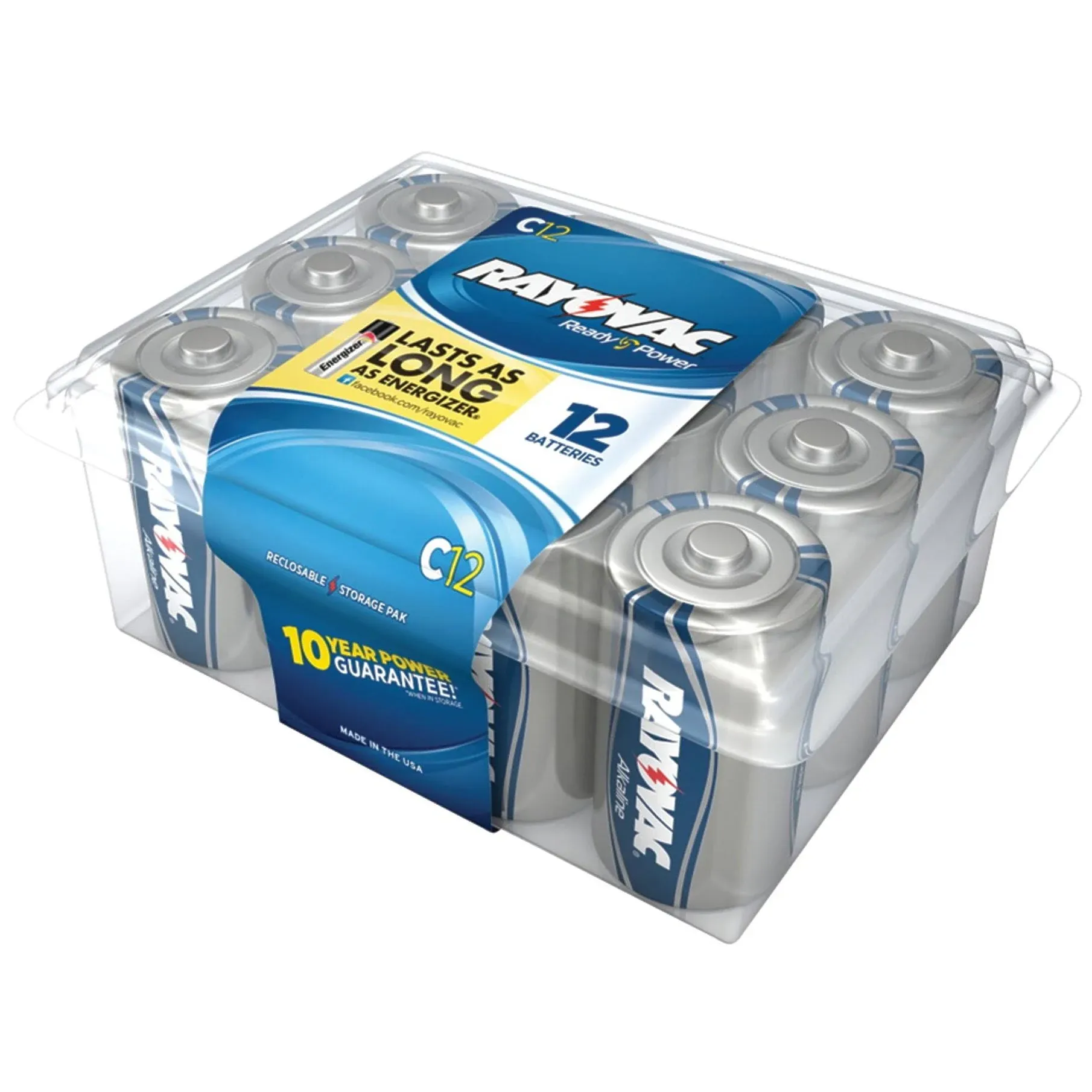 Rayovac C Alkaline Batteries 12 Pack