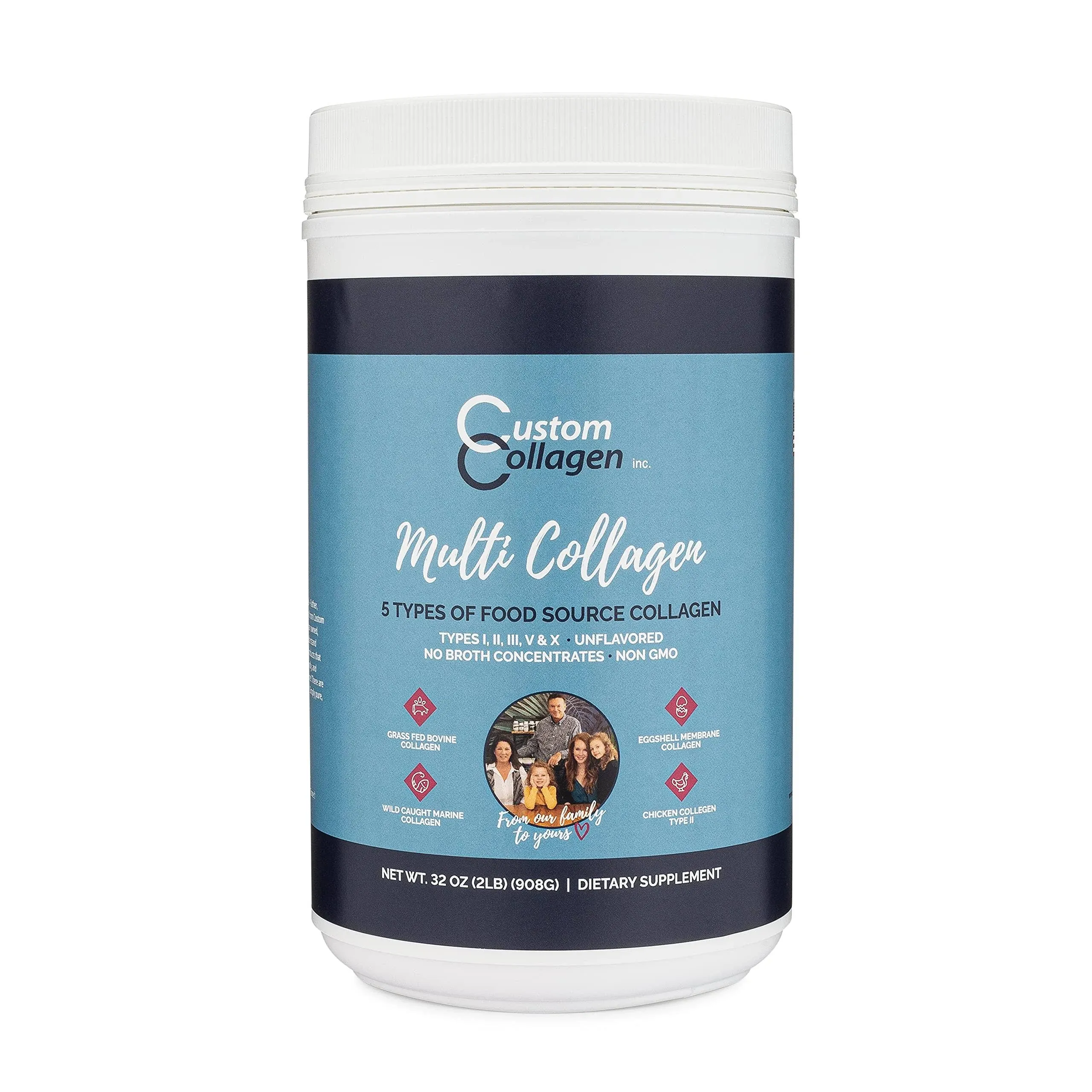 2LB Multi Collagen Complex | 5 Types Food Sourced Collagen I, II, III, V and X