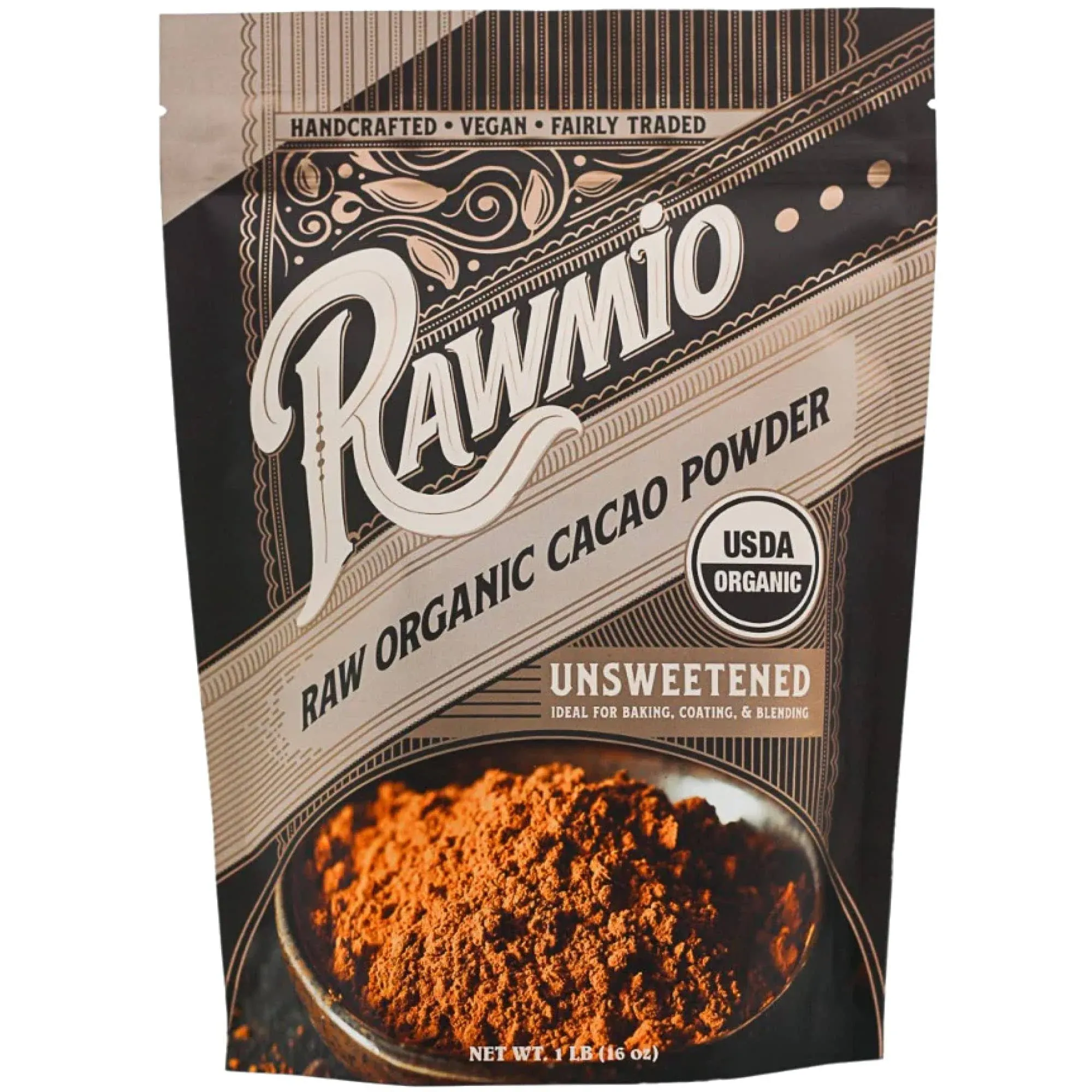 Rawmio Raw Organic Cacao Powder 16 oz