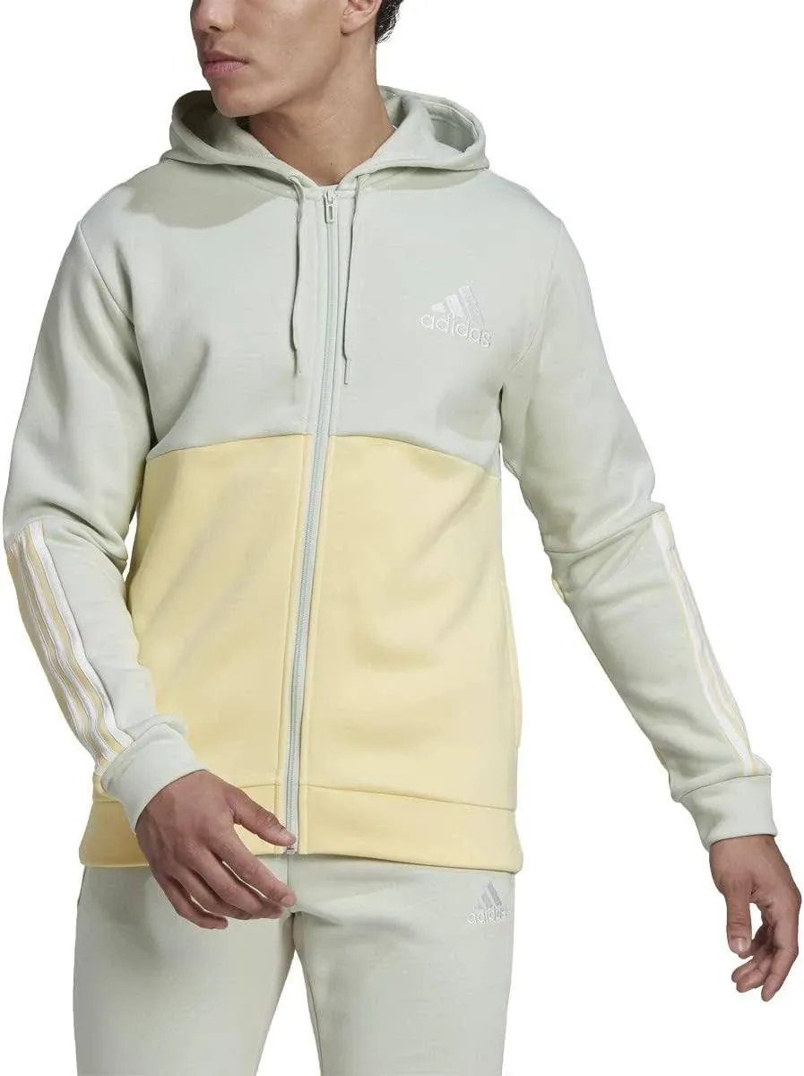 Adidas Men's Essentials Colorblock Full Zip Hoodie