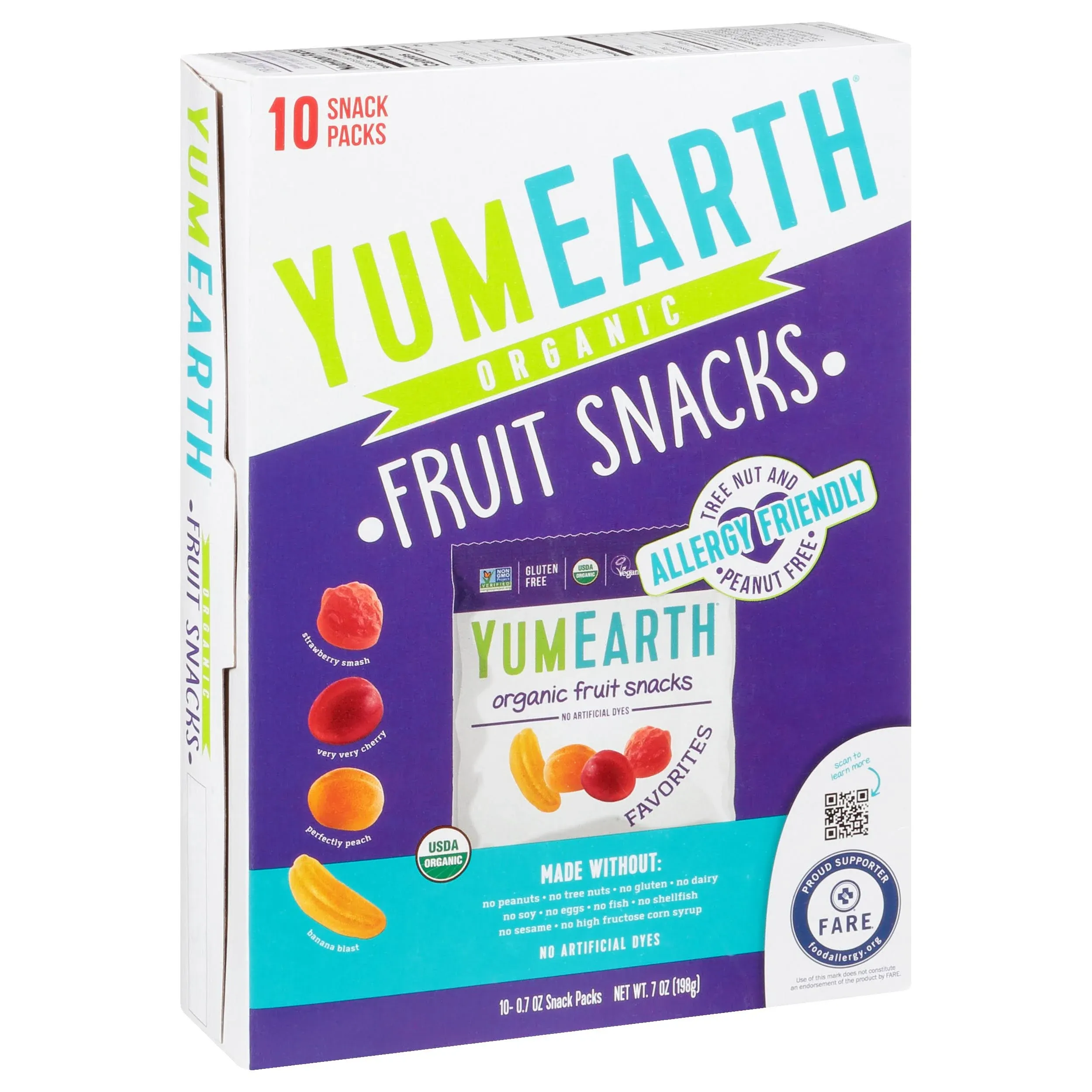 Yumearth Fruit Snacks, Organic, Favorites - 10 pack, 0.7 oz snack packs