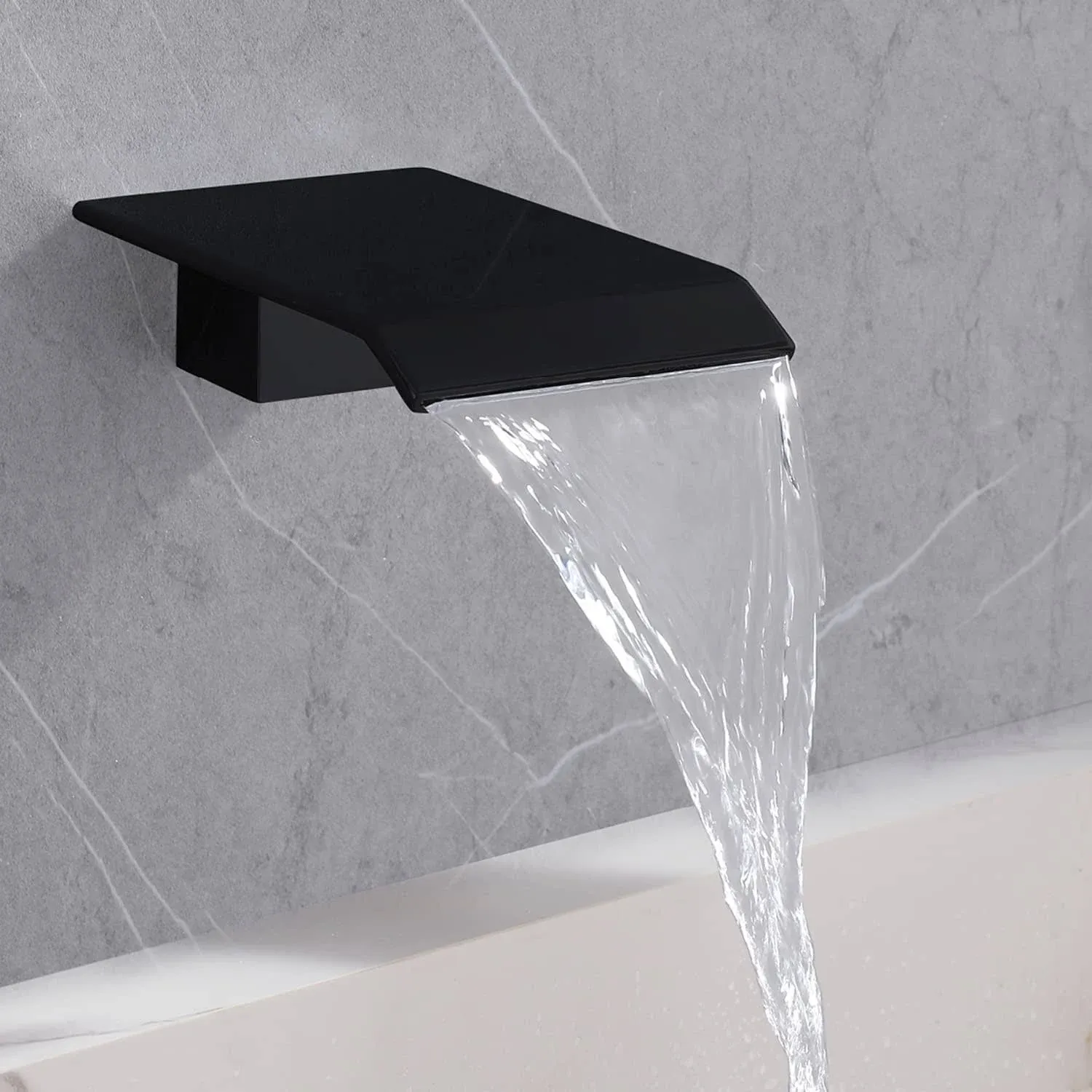 HAMOLER Wall Mount Bathroom Bathtub Tub Spout Waterfall Roman Tub Spou