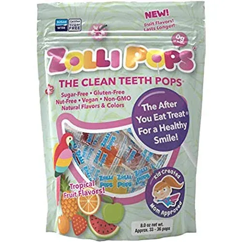 Zollipops The Clean Teeth Pops, Anti Cavity Lollipops, Delicious Flavors ...