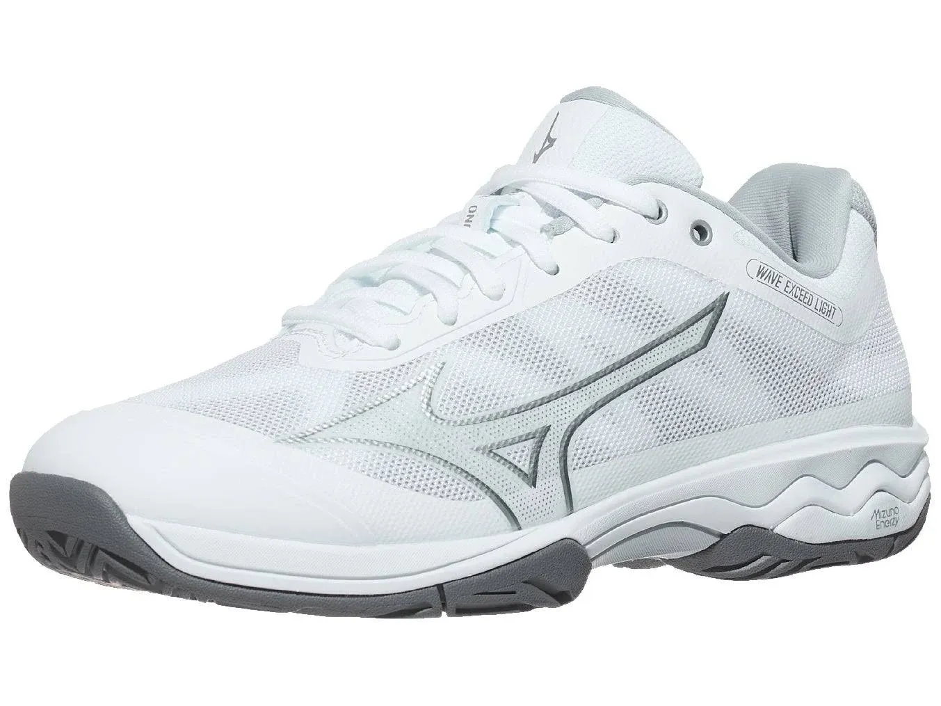 Mizuno Wave Exceed Light Womens Tennis Shoe - White/Silver Size 11