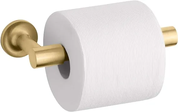 Kohler K-14377-2MB Vibrant Brushed Moderne Brass Purist Pivoting Toilet Paper Holder