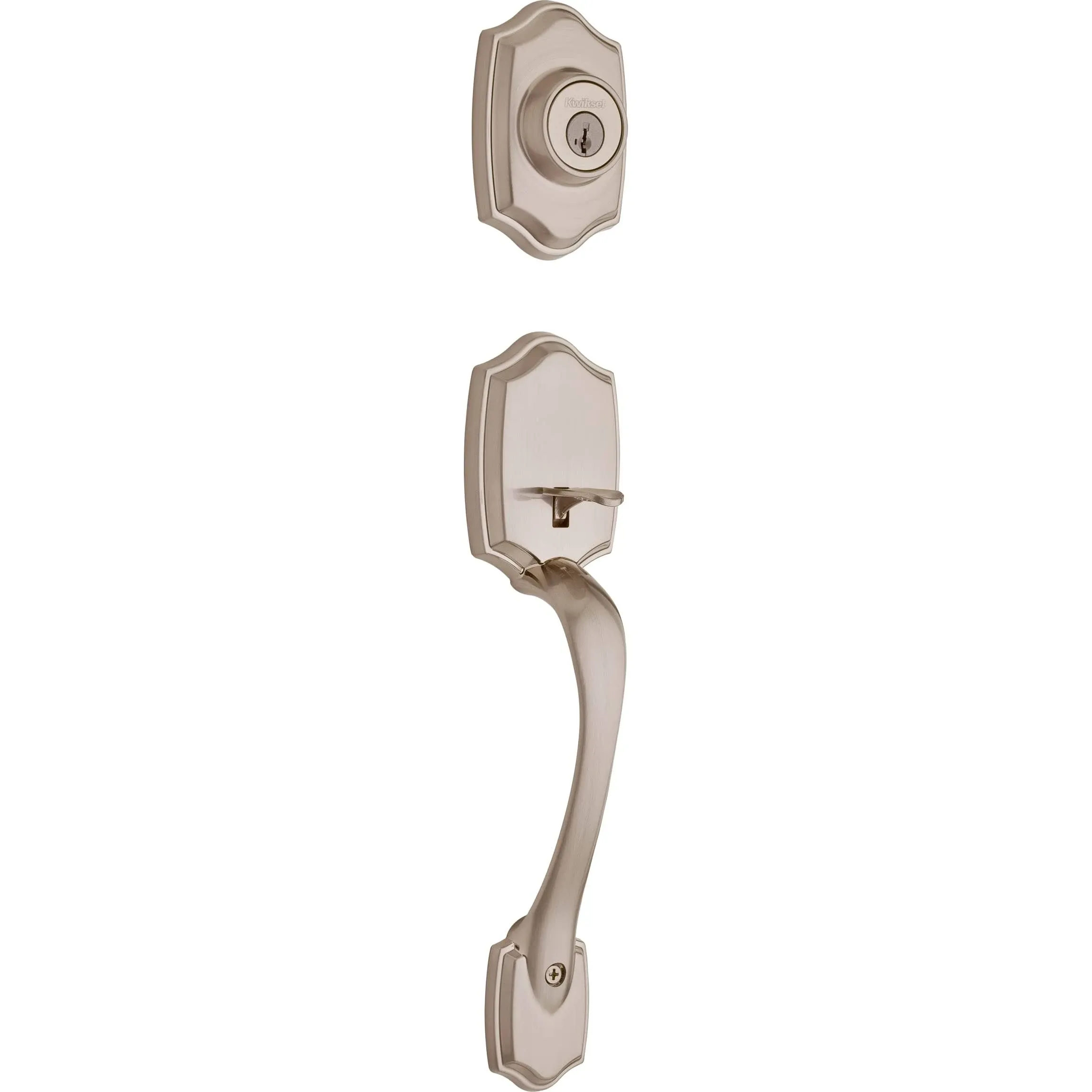 Kwikset 687BWLIP-15S Belleview Single Cylinder Handleset Satin Nickel