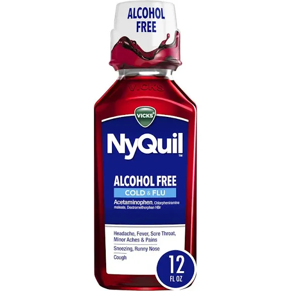 Vicks NyQuil Cold & Flu, Nighttime Relief - 12 fl oz