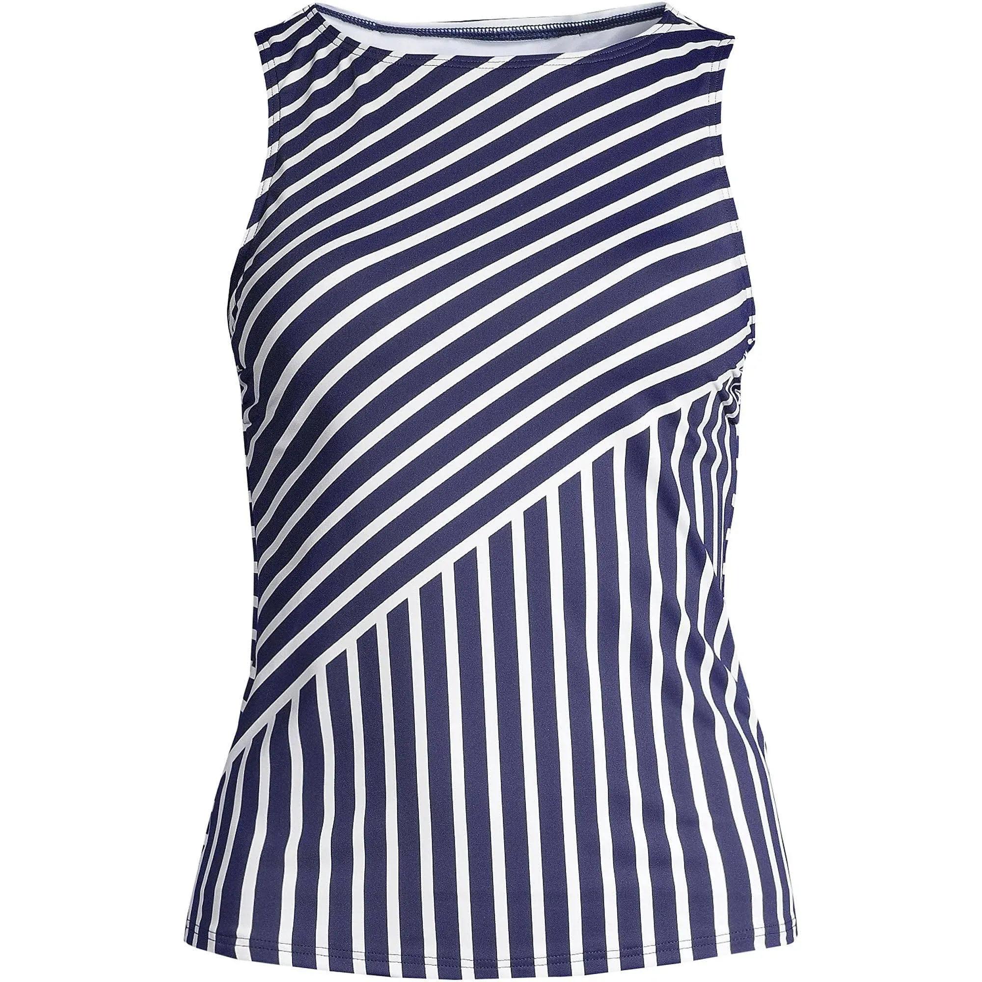 Lands' End Women's High Neck UPF 50 Modest Tankini Swimsuit Top