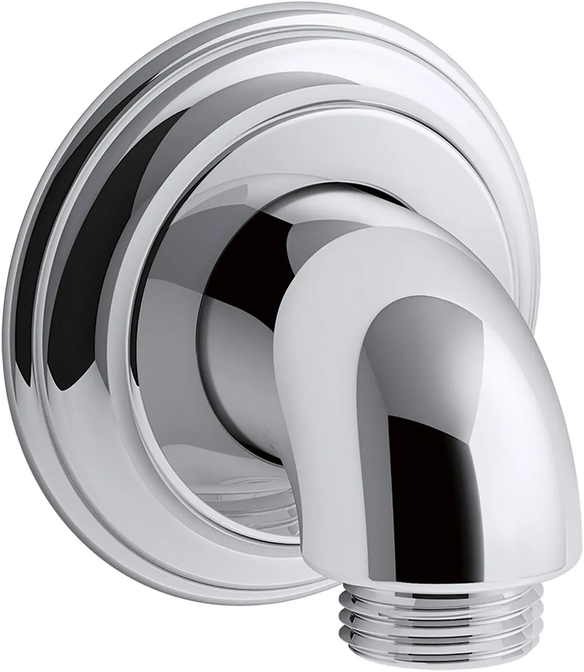 KOHLER K-22173-SN Bancroft Wall-Mount Supply Elbow With Check Valve In Vibrant Polished Nickel