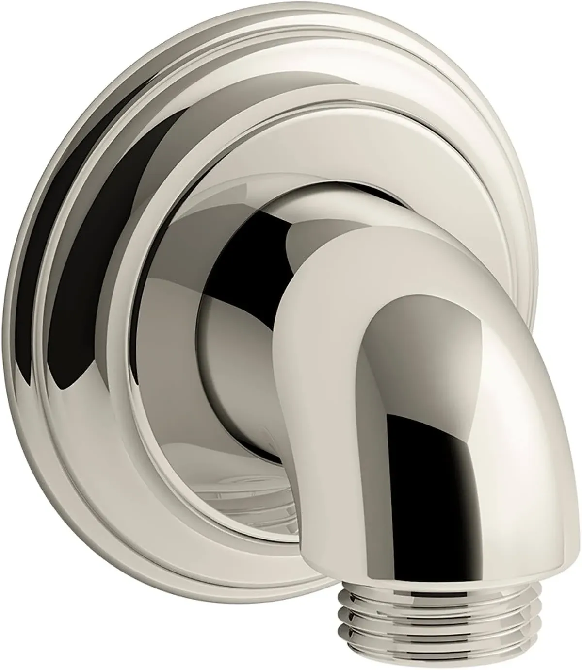 KOHLER K-22173-SN Bancroft Wall-Mount Supply Elbow With Check Valve In Vibrant Polished Nickel