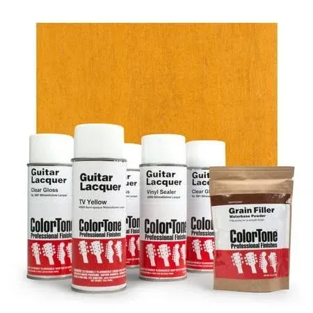 Colortone Aerosol Finishing Set with Metallic Lacquer, Antique Gold