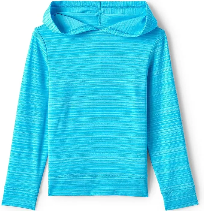 Lands' End unisex-child Long Sleeve Sun Hoodie Rash Guard