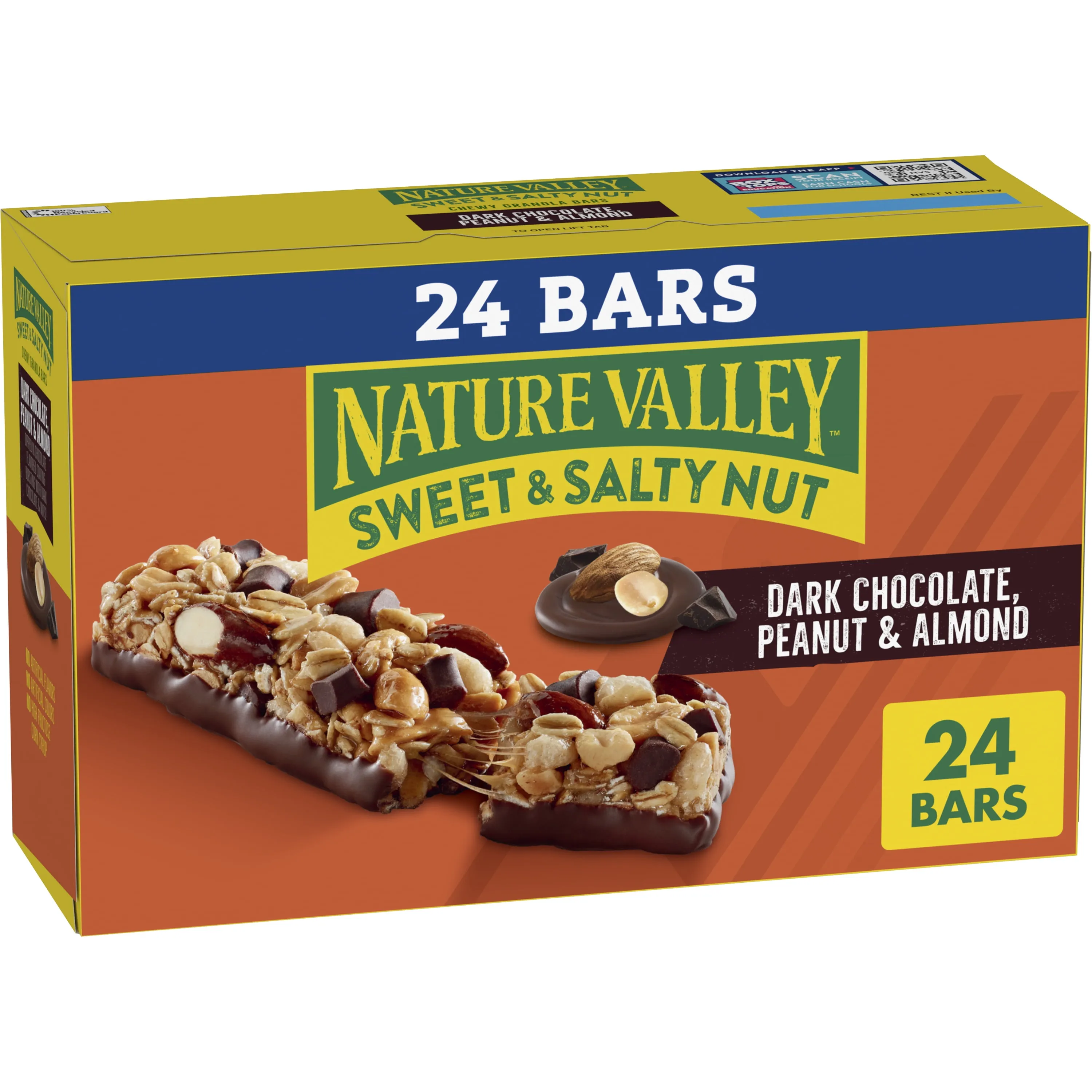 Nature Valley Chewy Granola Bars, Dark Chocolate Peanut Almond, 24 ct