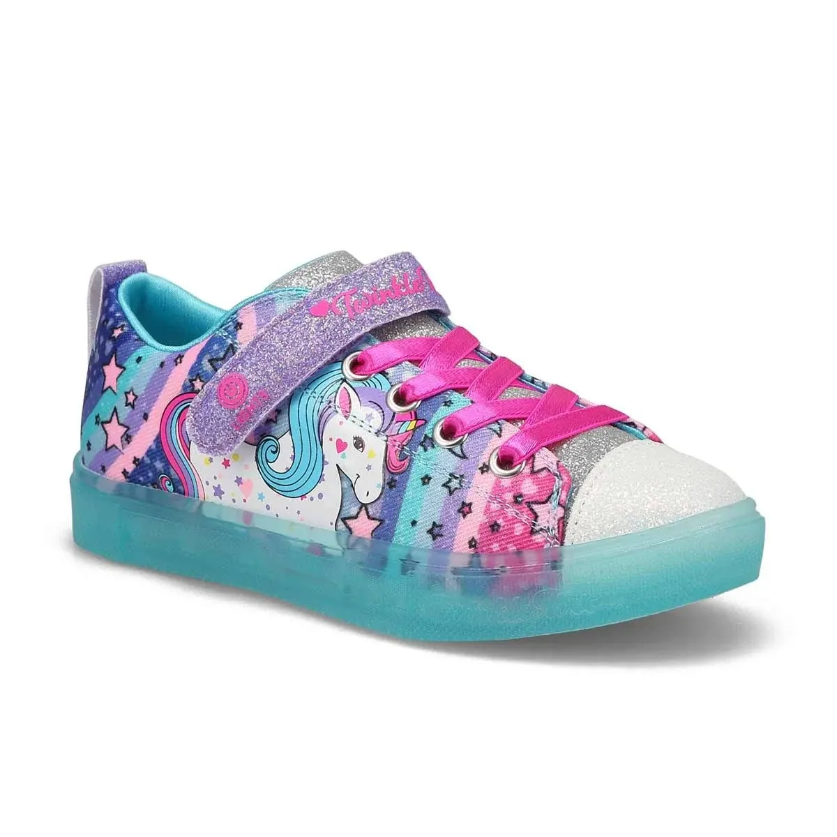 Skechers Girls' Twinkle Toes Twinkle Sparks Ice-unicorn Bu Sneaker