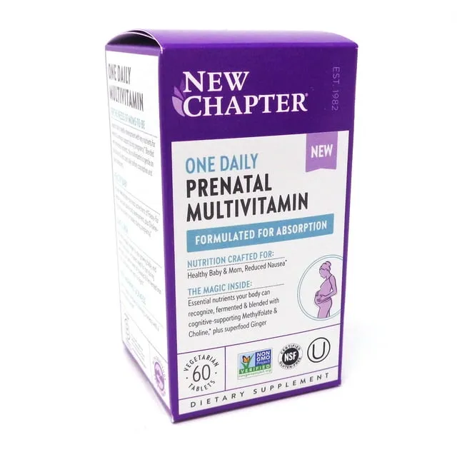 New Chapter One Daily Prenatal Multivitamin - 60 Tablets