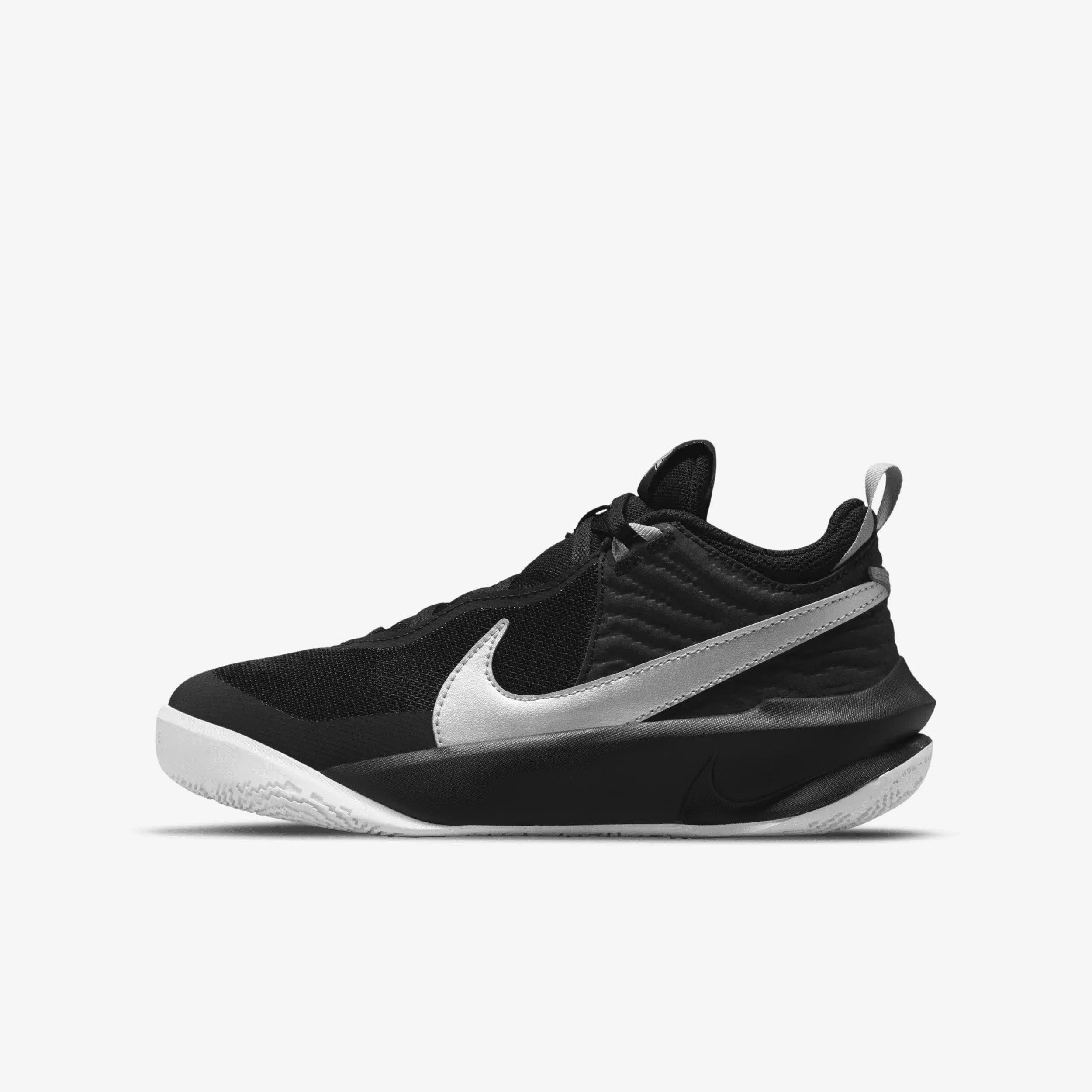 Kids' Nike Team Hustle D 10 Basketball Shoes 7 Black Silver Volt