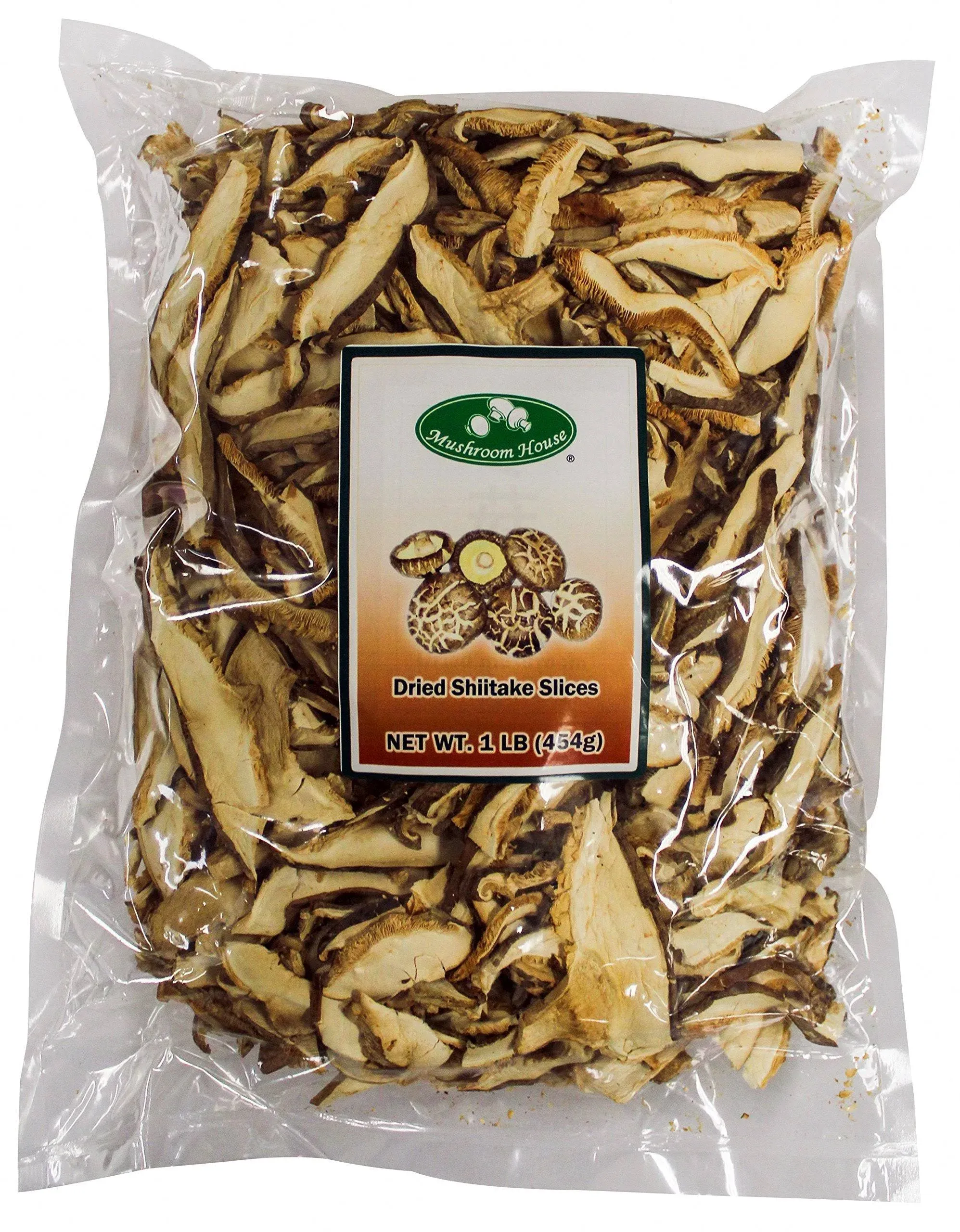 Mushroom House Dried Shiitake Mushroom Slices 1 Pound