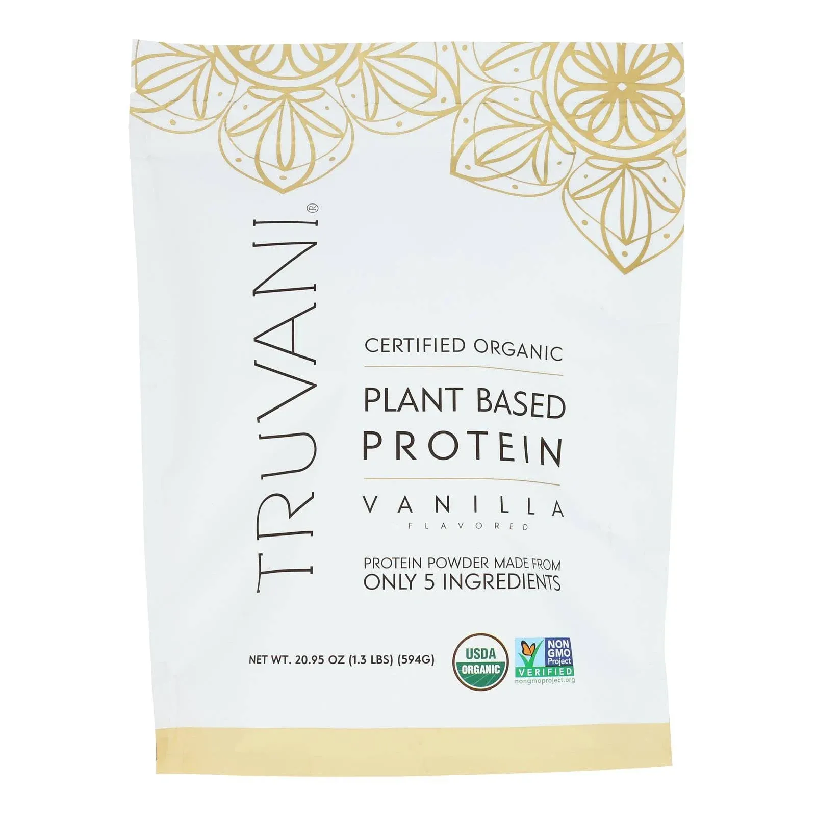 Truvani Chocolate Peanut Butter Plant Protein Powder, 12.88 oz.